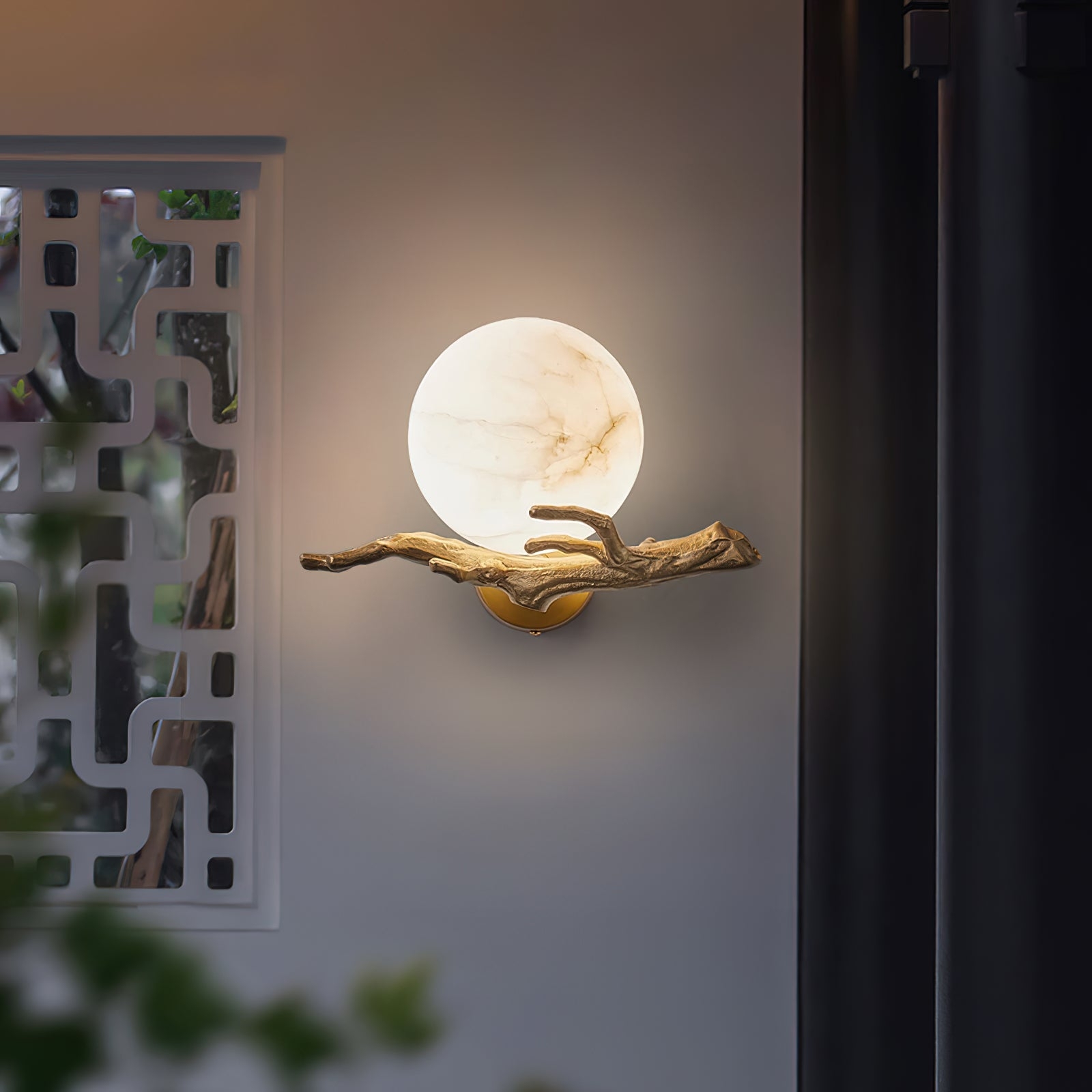 Retro Twigs Alabaster Wall Lamp T1659