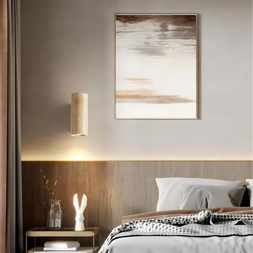 Wabi-Sabi Aura Travertine Wall Light T2022
