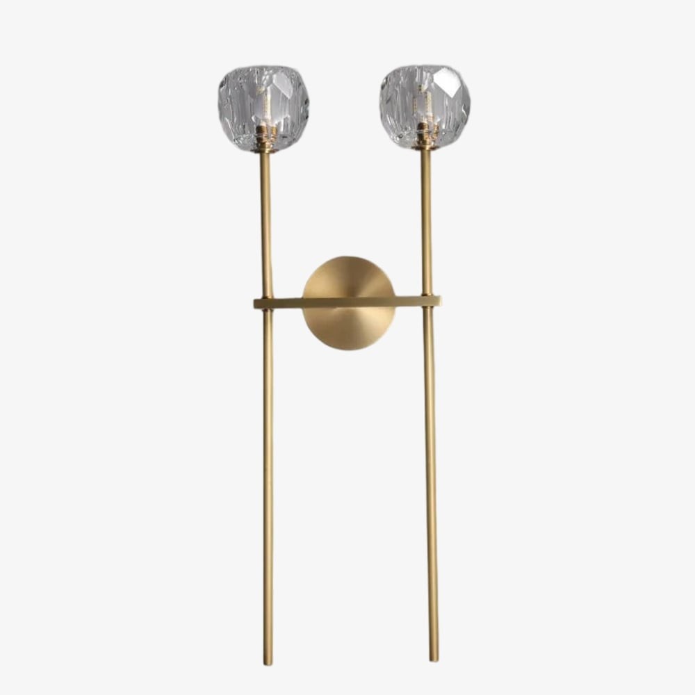 Luxury Crystal Wall Sconce - Brass Frame Modern Wall Light T453