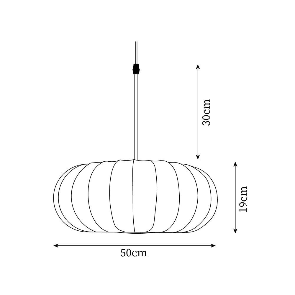 Simple Wabi-sabi White Lantern Fabric Pendant Lamp M06