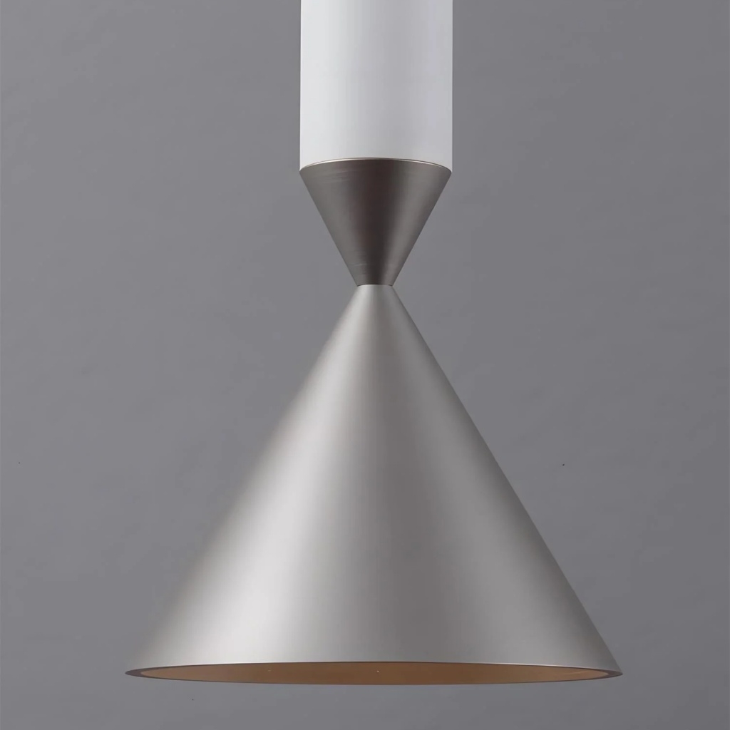 Vertara Minimal Cone Pendant Light – Sleek Architectural Hanging Lamp for Dining and Kitchen T1206