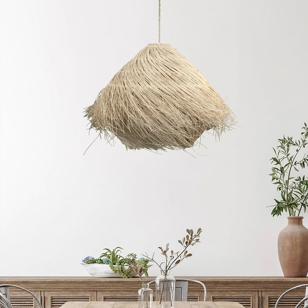Natural Style Nest Rattan Pendant Lamp S72