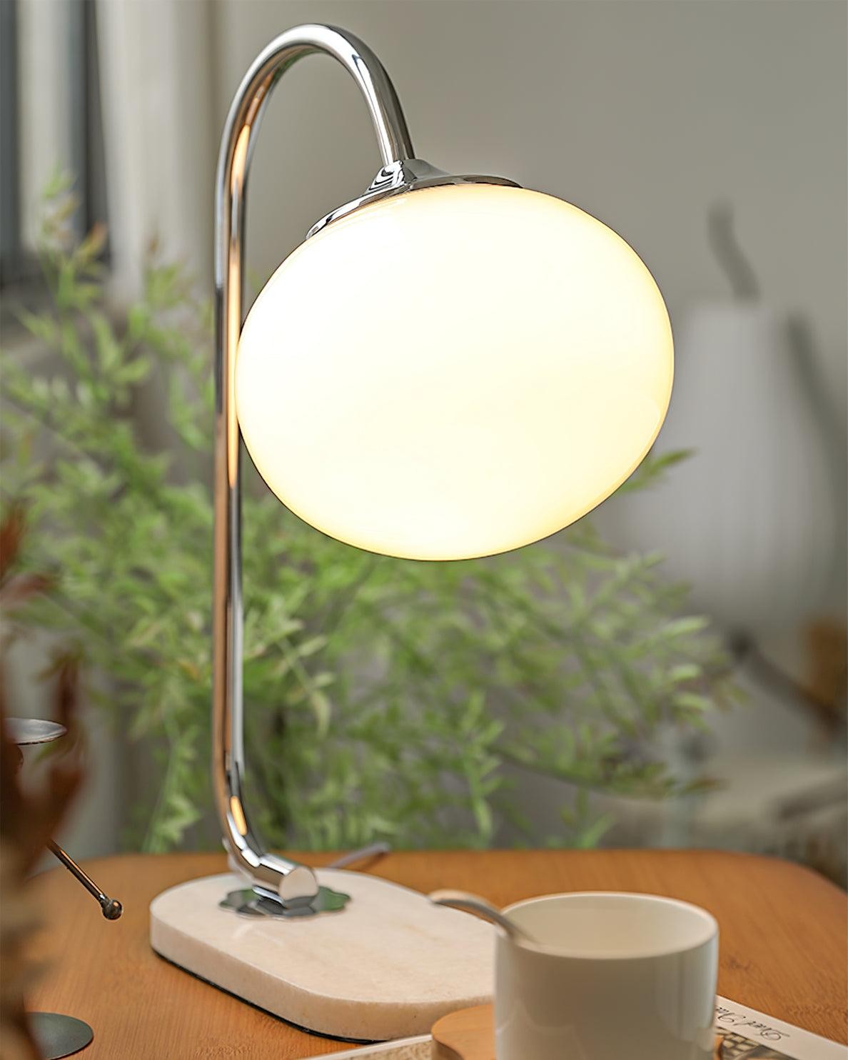 Scandinavian Cream Ball Table Lamp For Living Room M348