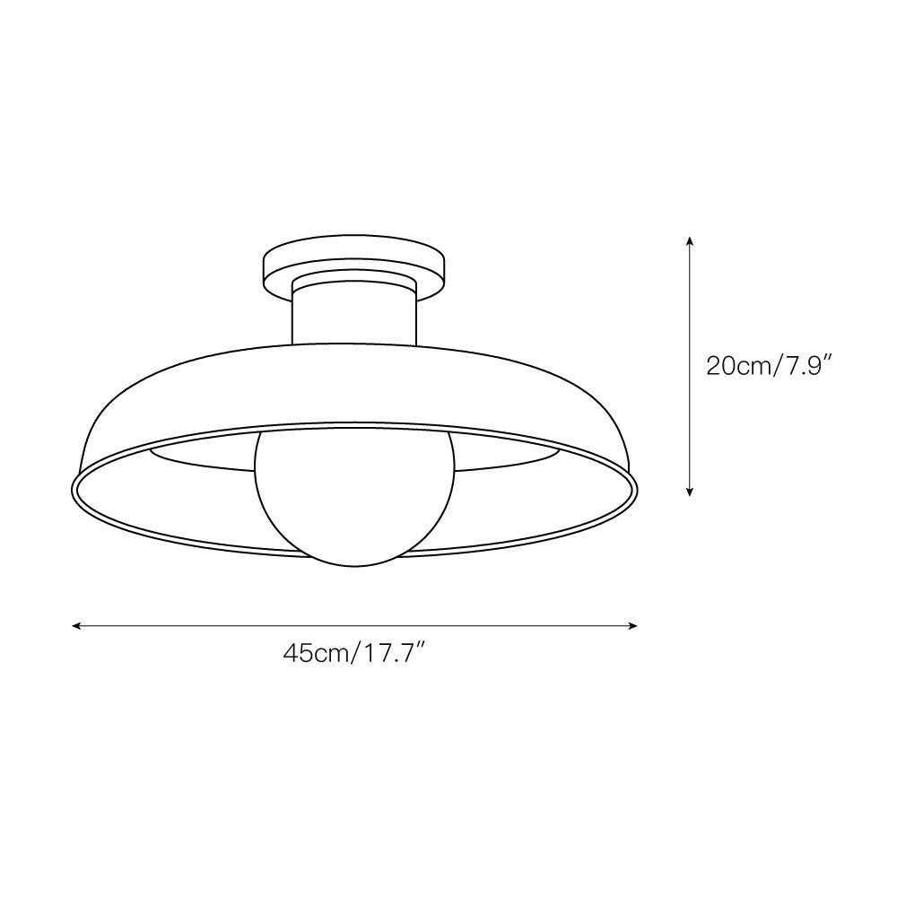 Cadence Semi Flush Ceiling Lamp T1846