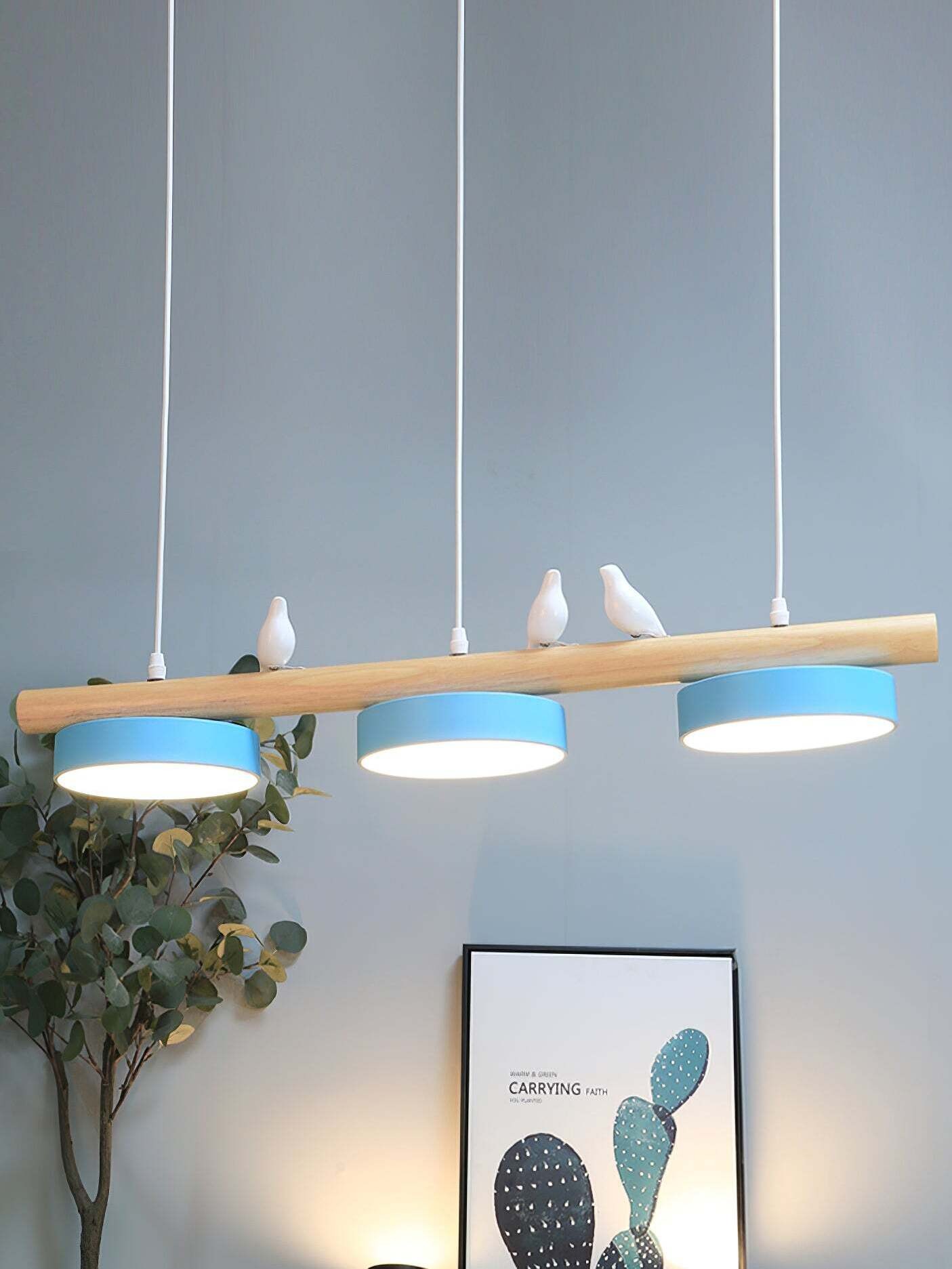Creative Branch Bird Shaped Pendant Lamp G01