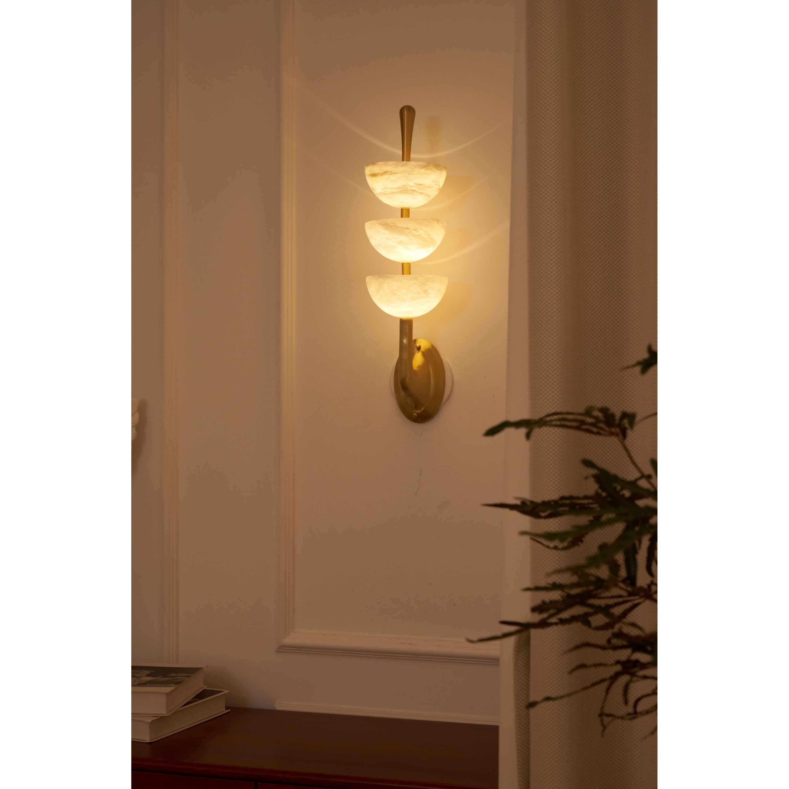 Triple Alabaster Wall Lamp T1789