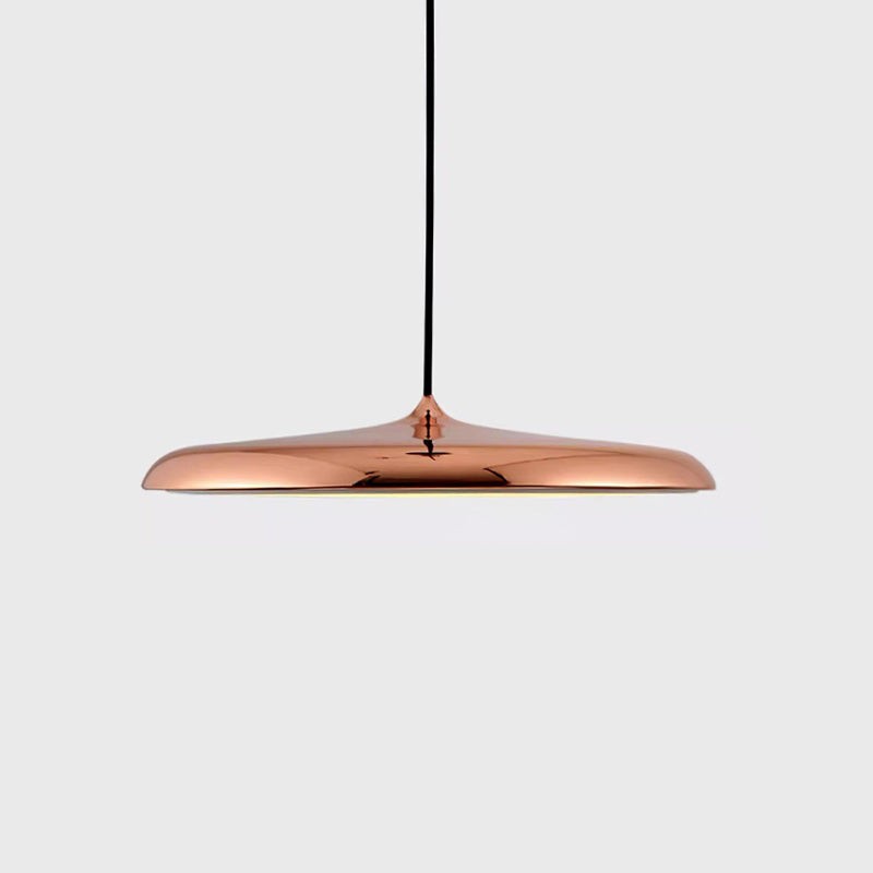 Modern Metal Saucer Pendant Light – Slim Design with LED Lighting M45