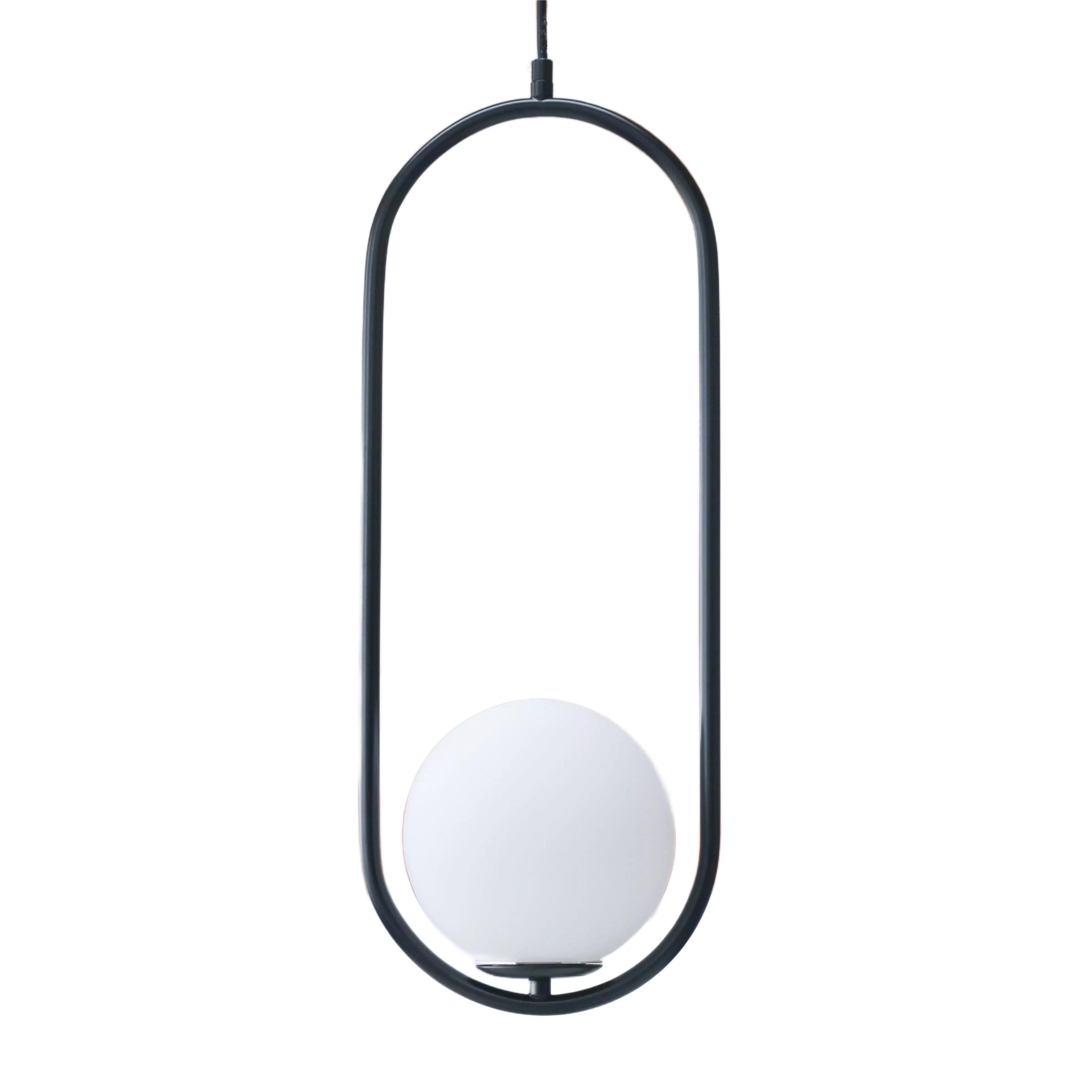 Halozen Pendant Lamp - Elegant Metal and Glass Pendant for Living Room