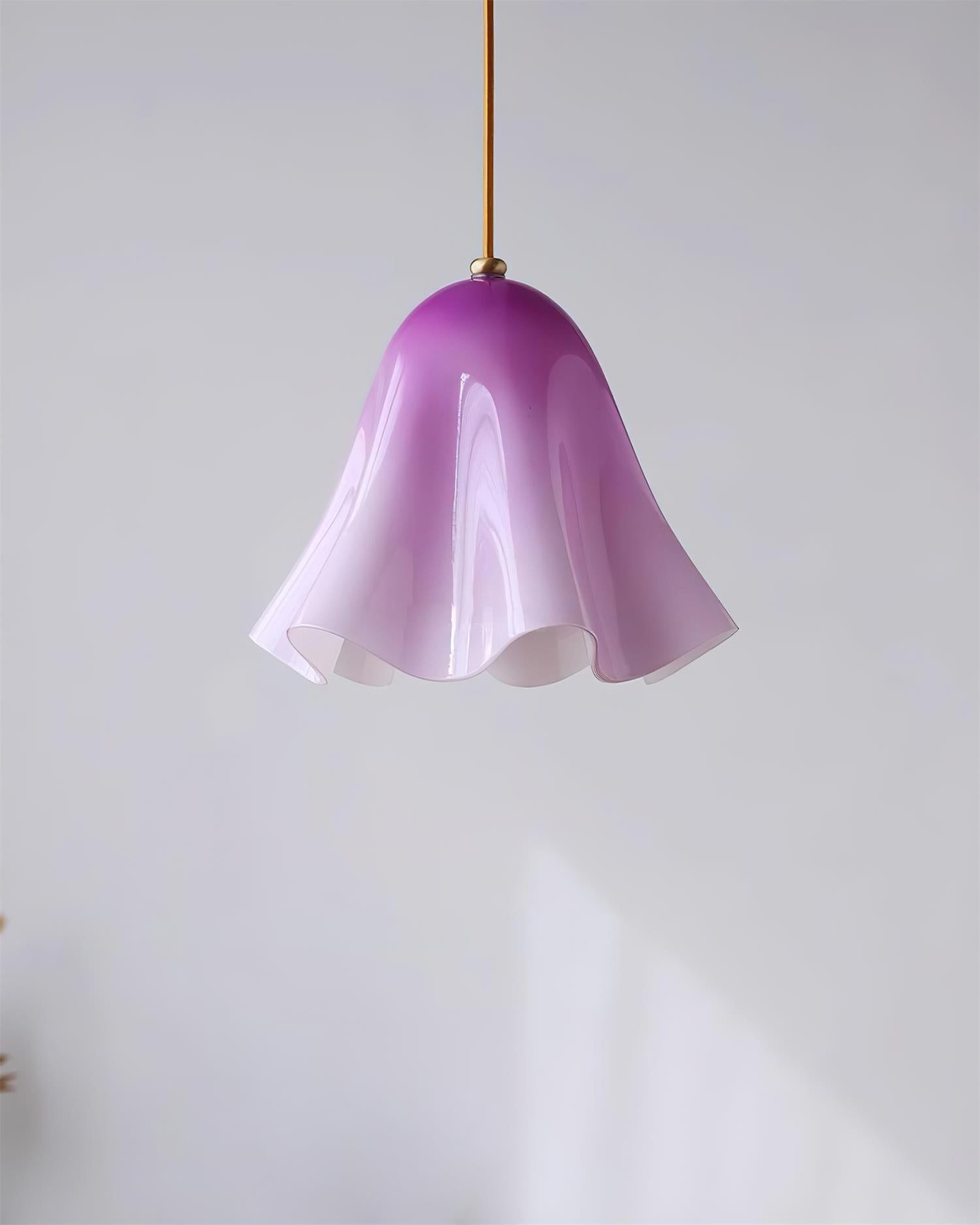 Bellina Wavy Edge Glass Pendant - French Style Light for Kitchen T279
