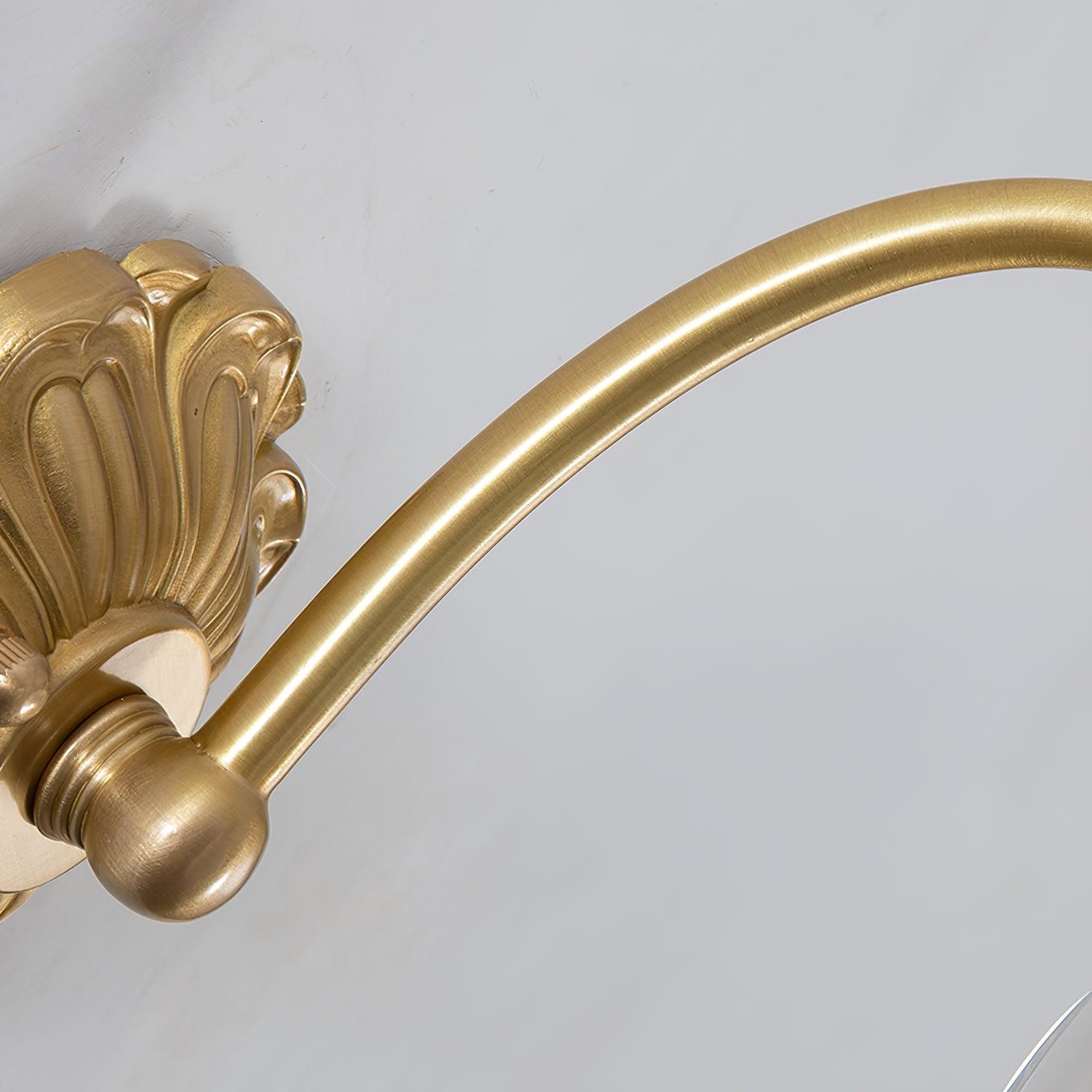 Nordic Modern Retro Elegant Flower Brass Glass Wall Lamp M386