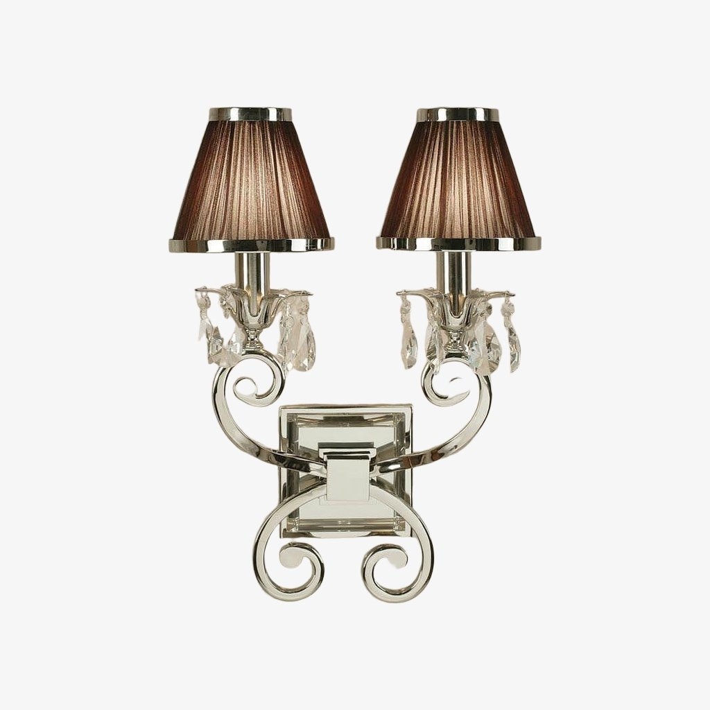 Talonis Luxury Crystal Wall Sconce - Chrome Finish Frame for Bedrooms and Home Décor T965