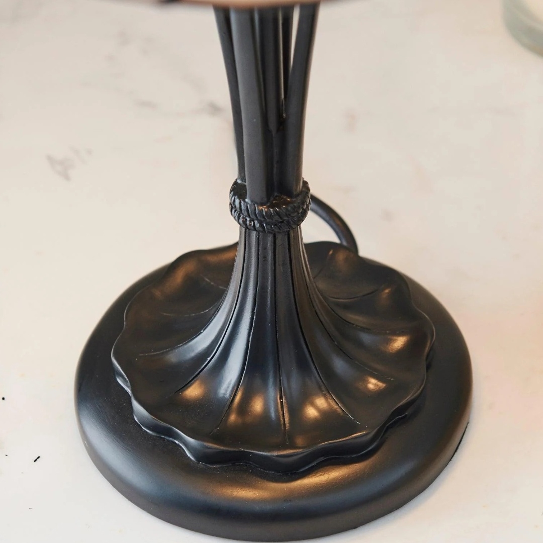 TF Sullivan Tiffany Table Lamp - Floral Stained Glass Design for Bedroom or Living Room T913