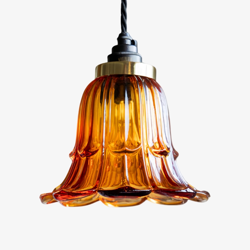 Solmira Classic Glass Pendant Light - Decorative Easy Fit Pendant Lamp for Lounge and Entryway T1152