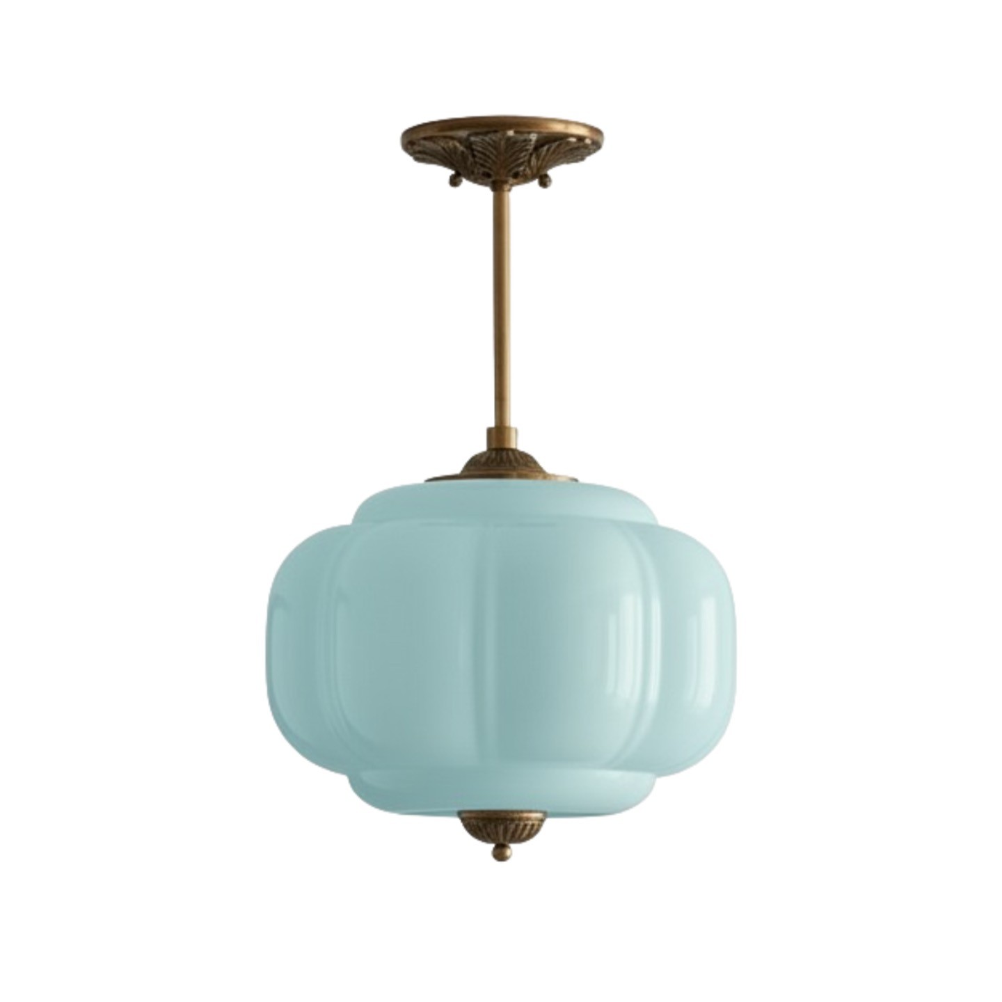 Eloise Vintage Glass Pendant Light - Elegant Design Semi-Flush Mount Light G53