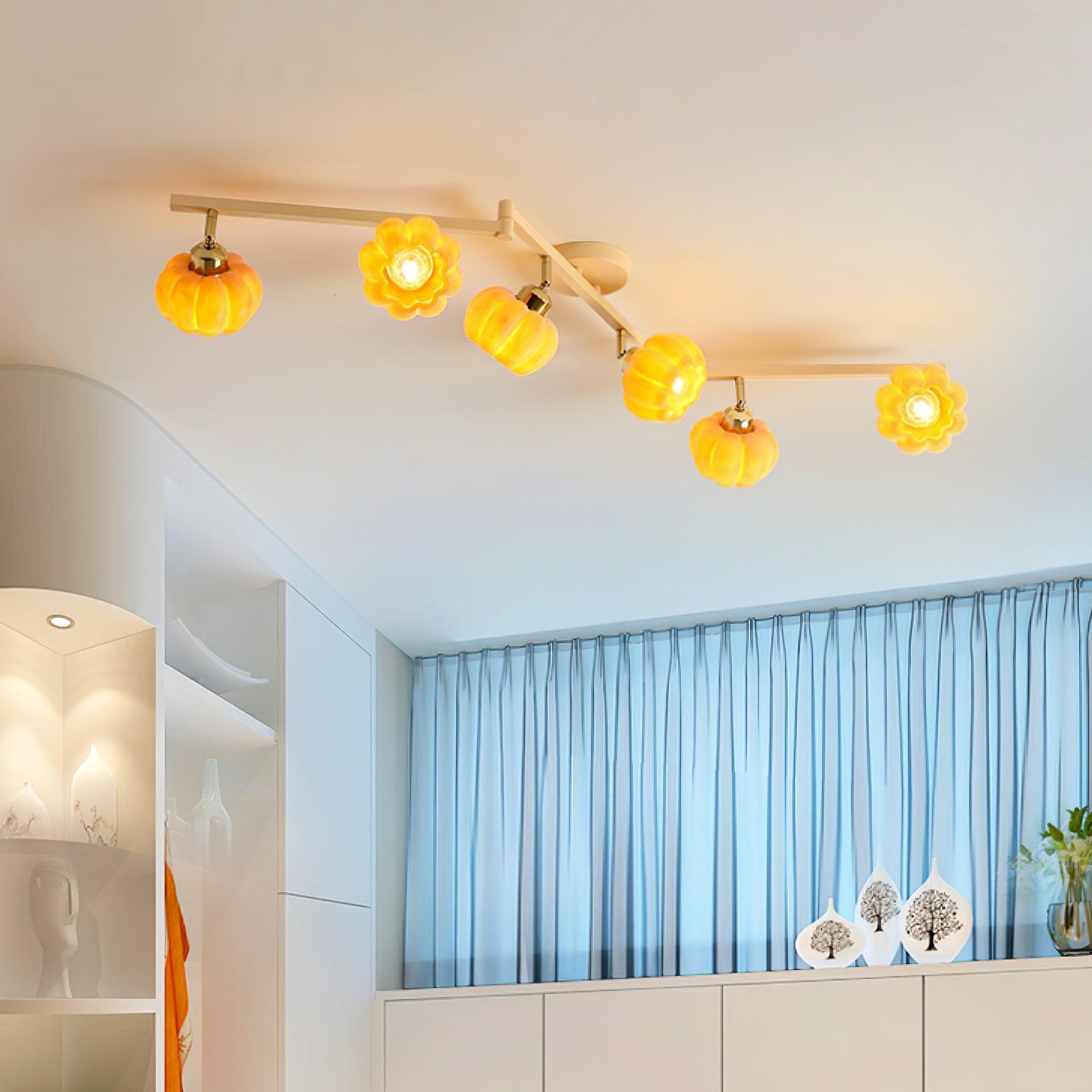 Pumpkin Flower Ceiling Lamp M214