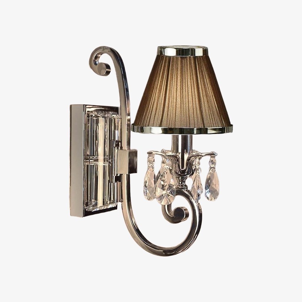 Talonis Luxury Crystal Wall Sconce - Chrome Finish Frame for Bedrooms and Home Décor T965