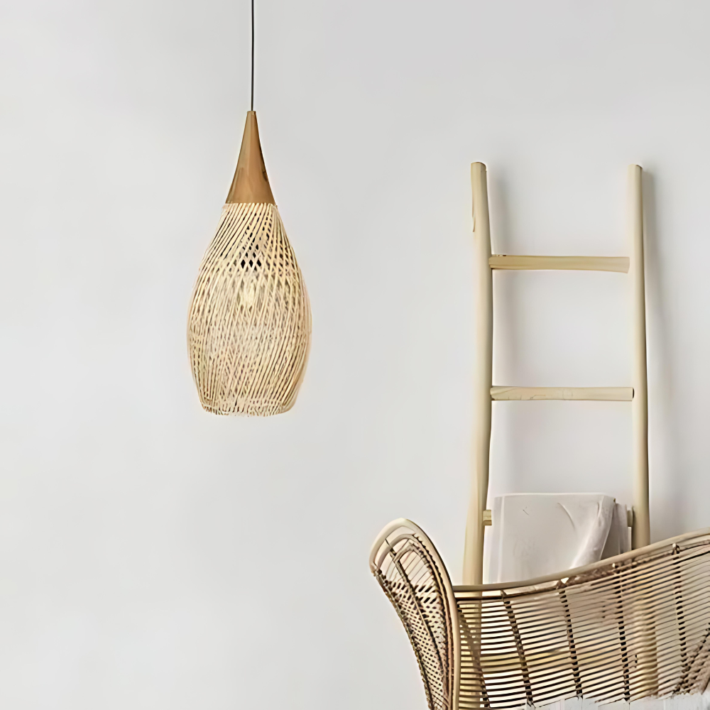 Handmade Rattan Tapestry Pendant Light T2063