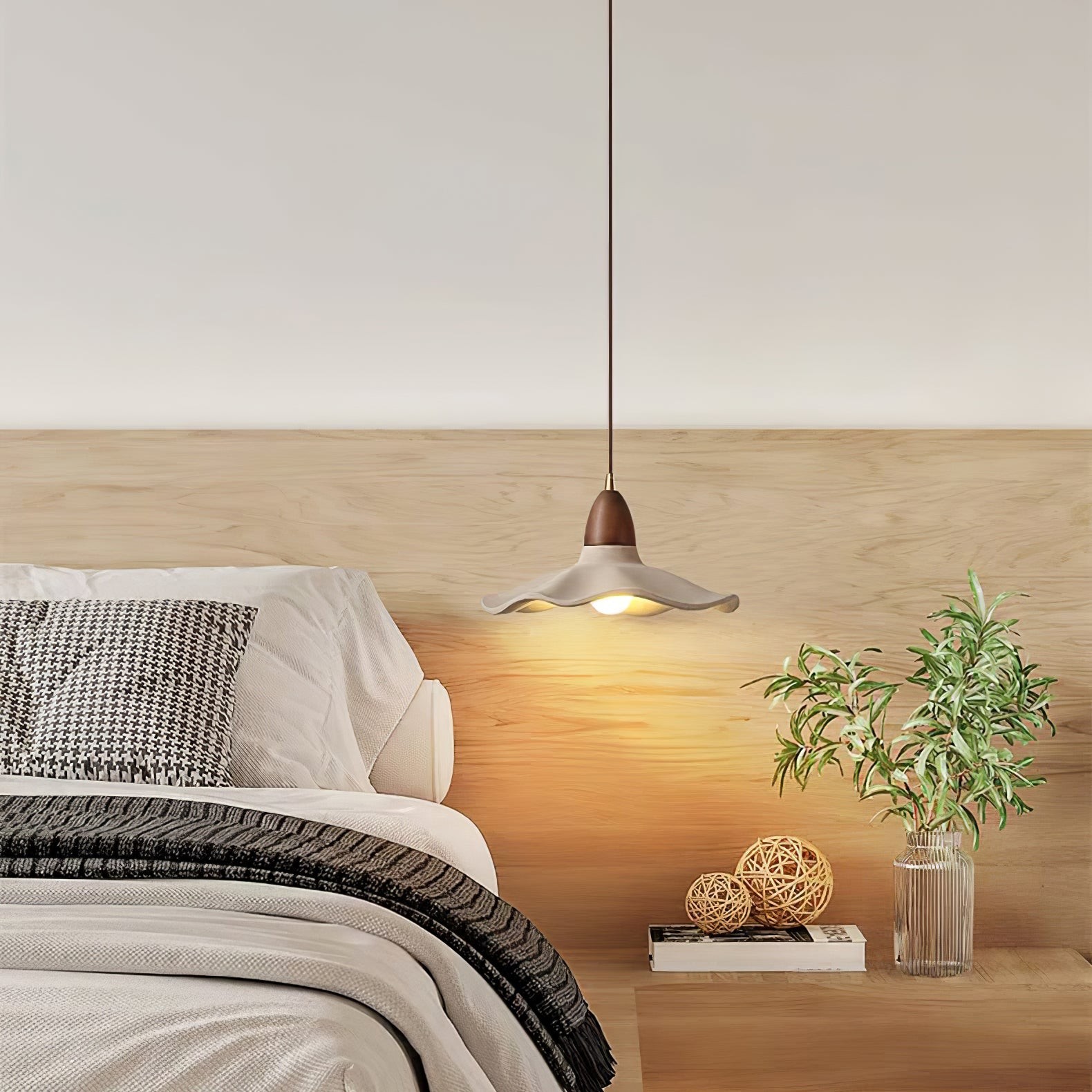 Japanese Wabi-Sabi Style Cement Wave Pendant Lamp M565