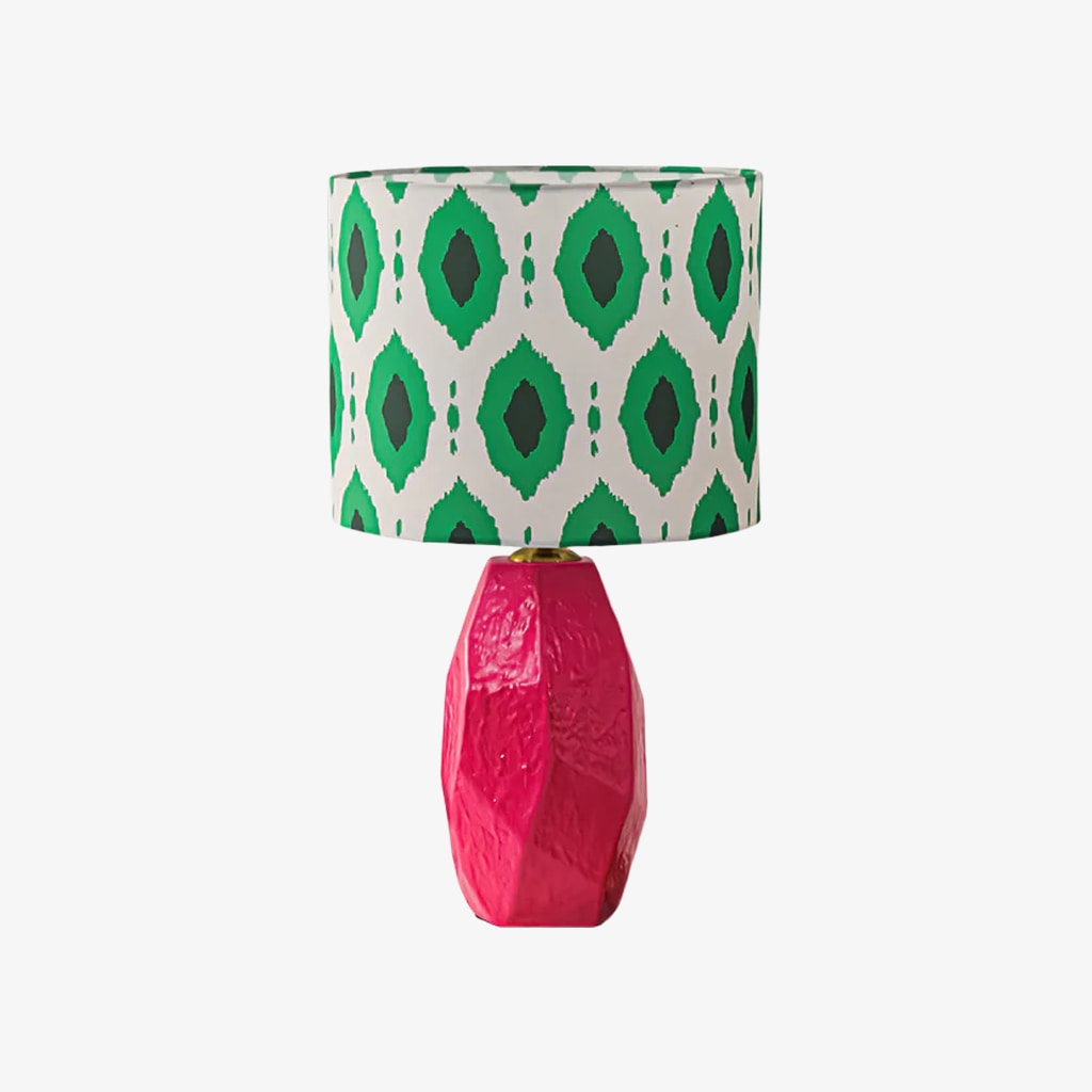 Arivane Decorative Ceramic Lamp - Fabric Shade Side Table Light T1183