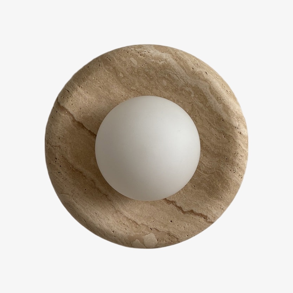 Oria Organic Stone Wall Sconce - Minimalist Lighting for Interiors T1198
