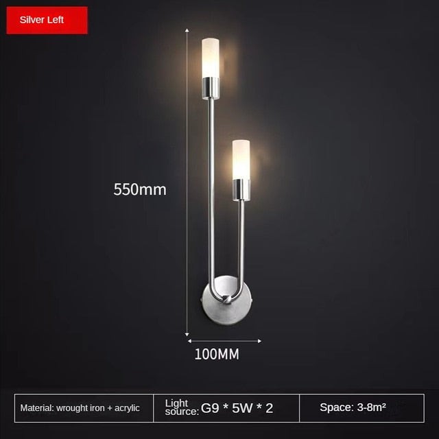 Modern Copper U-Shape Luster LED Wall Lamp M39