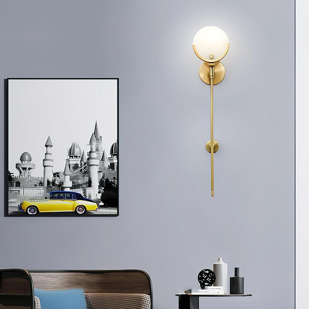 Metal Brass Spherical Bedroom Wall Lamp M573