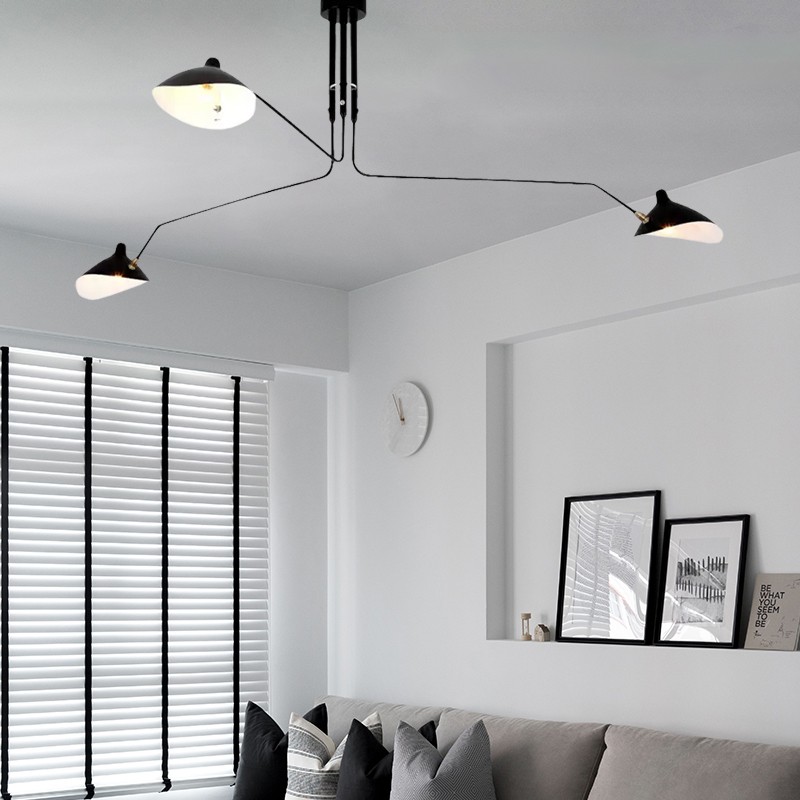 Arclume Arc Ceiling Lamp - Mid Century Multi Arm Light for Living Room