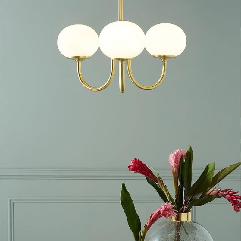 Bauhaus Glass Ball Marshmallow Chandelier S200