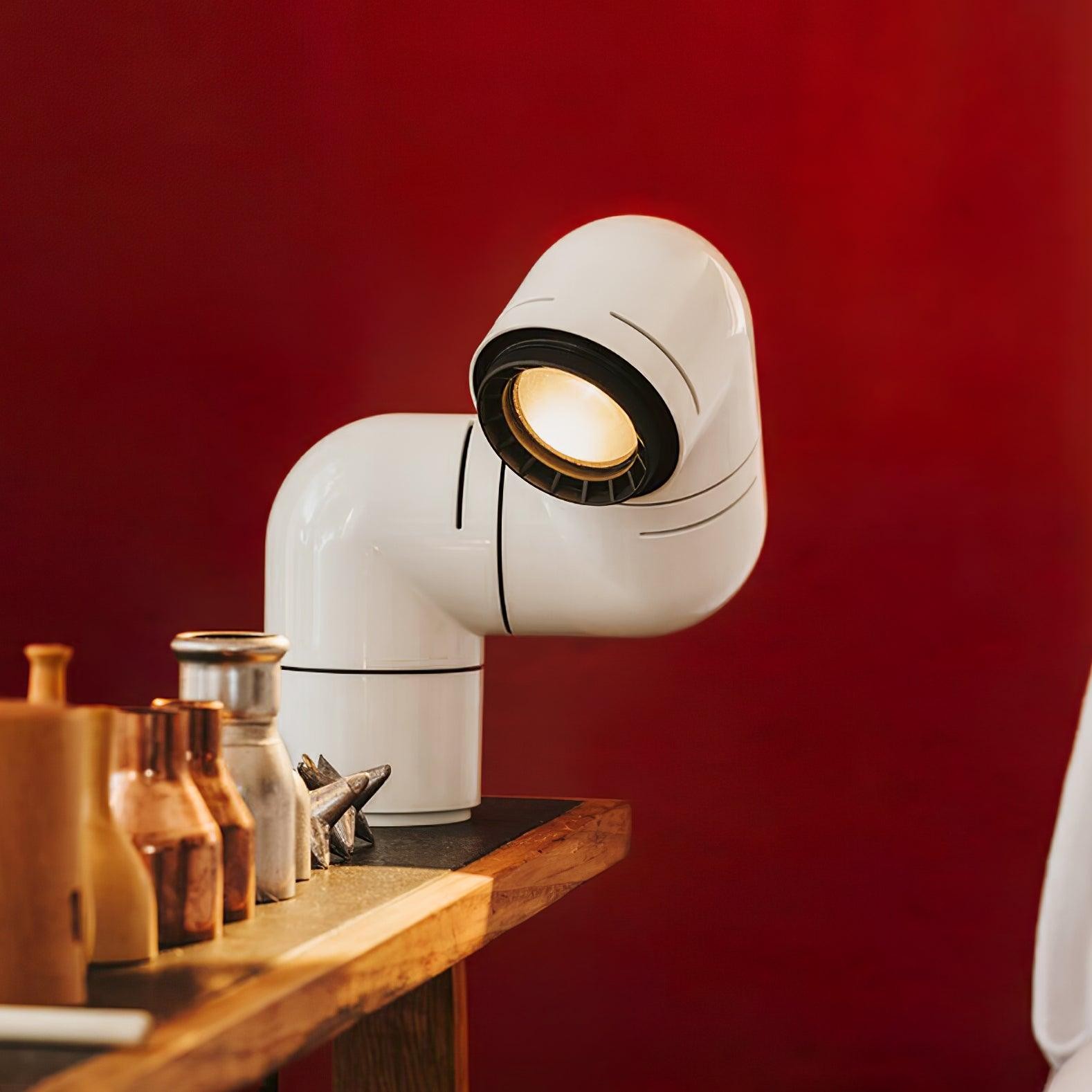 Red Tubular Table Lamp Suitable For Bedroom M504