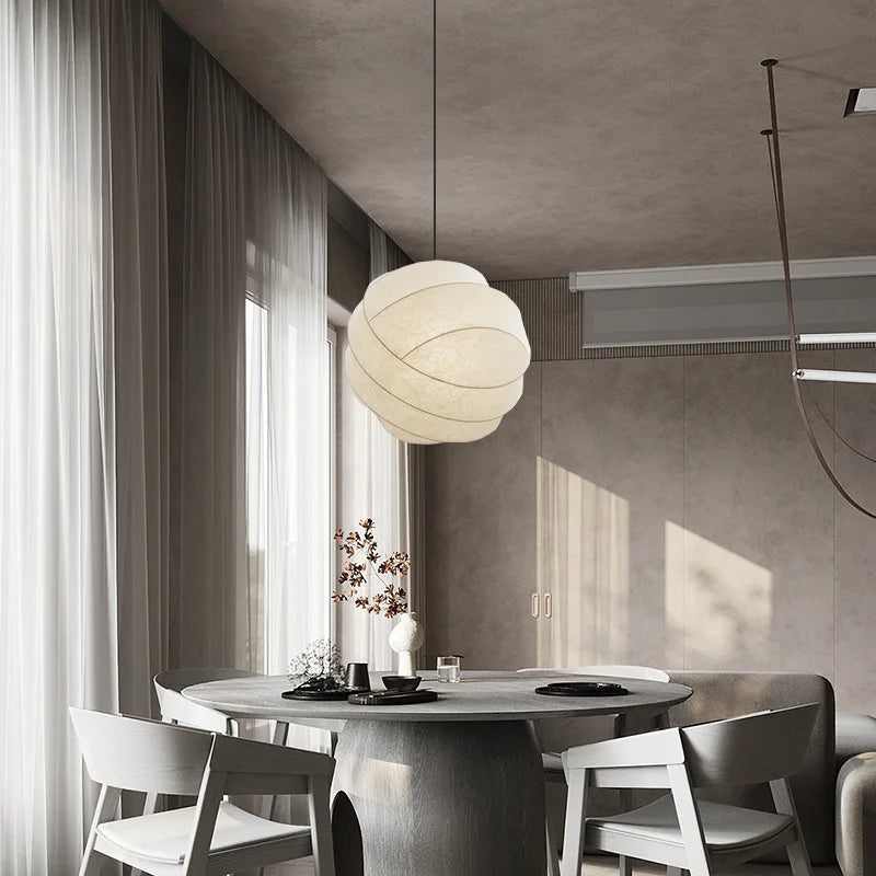 Wabi Sabi Silk Ball Japandi Pendant Light T2107