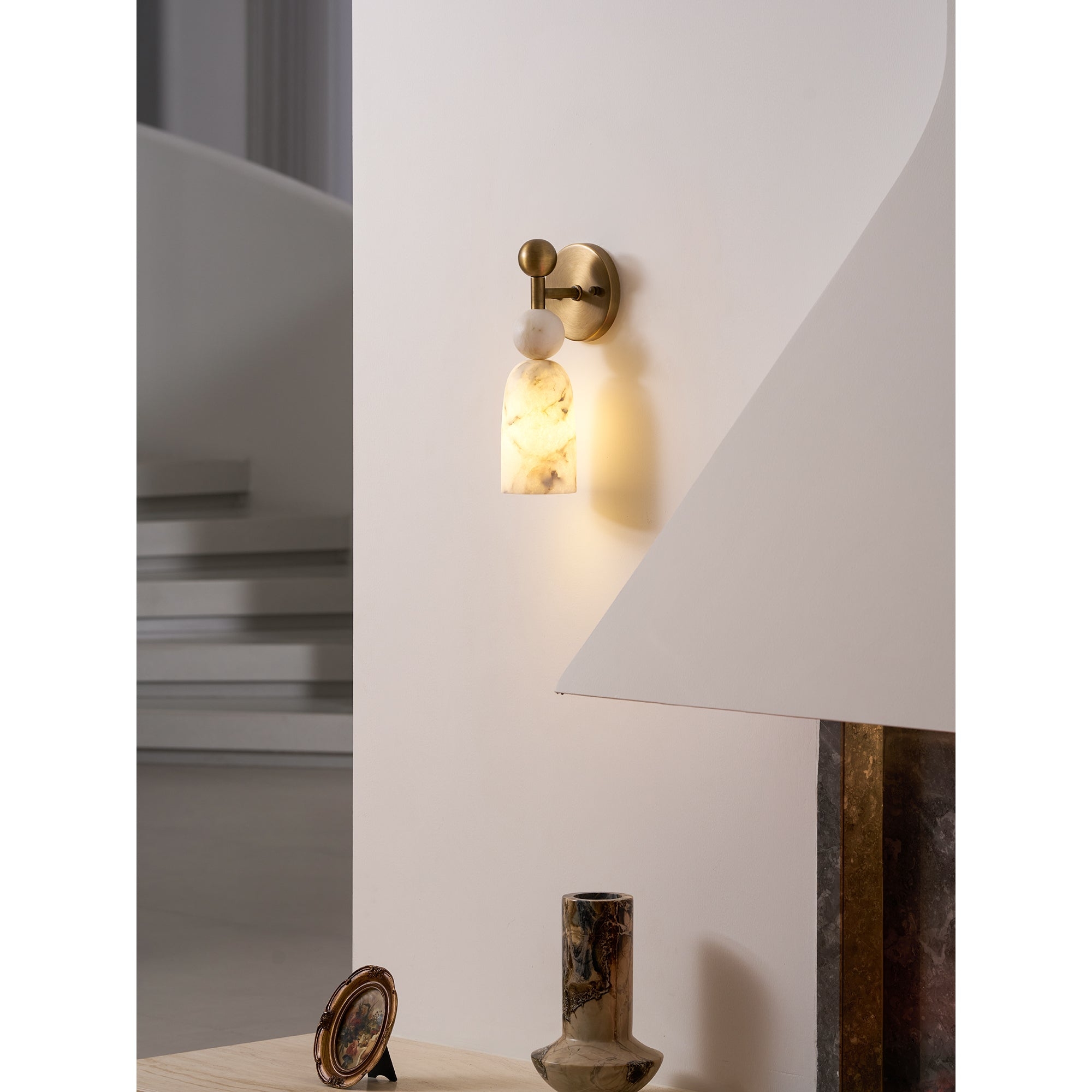 Flume Alabaster Wall Lamp T1989