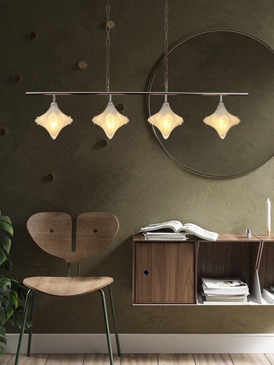 Art Deco Star Linear Pendant Light - Elegant Lighting for Kitchen Island - Astris Cassiopeia T440