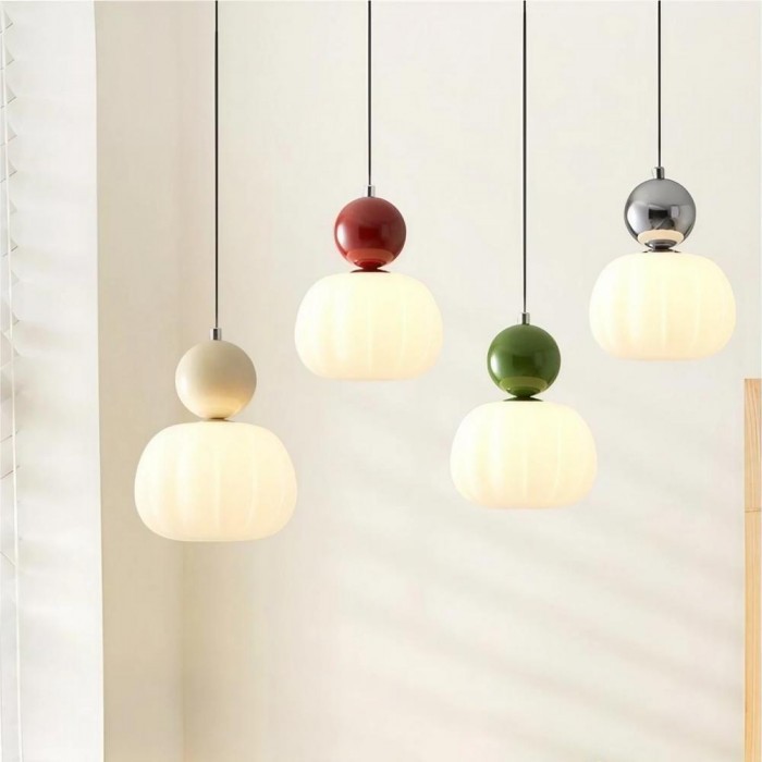Ornavigo Cream Bauhaus Pumpkin Pendant — Living Room & Dining Area S199