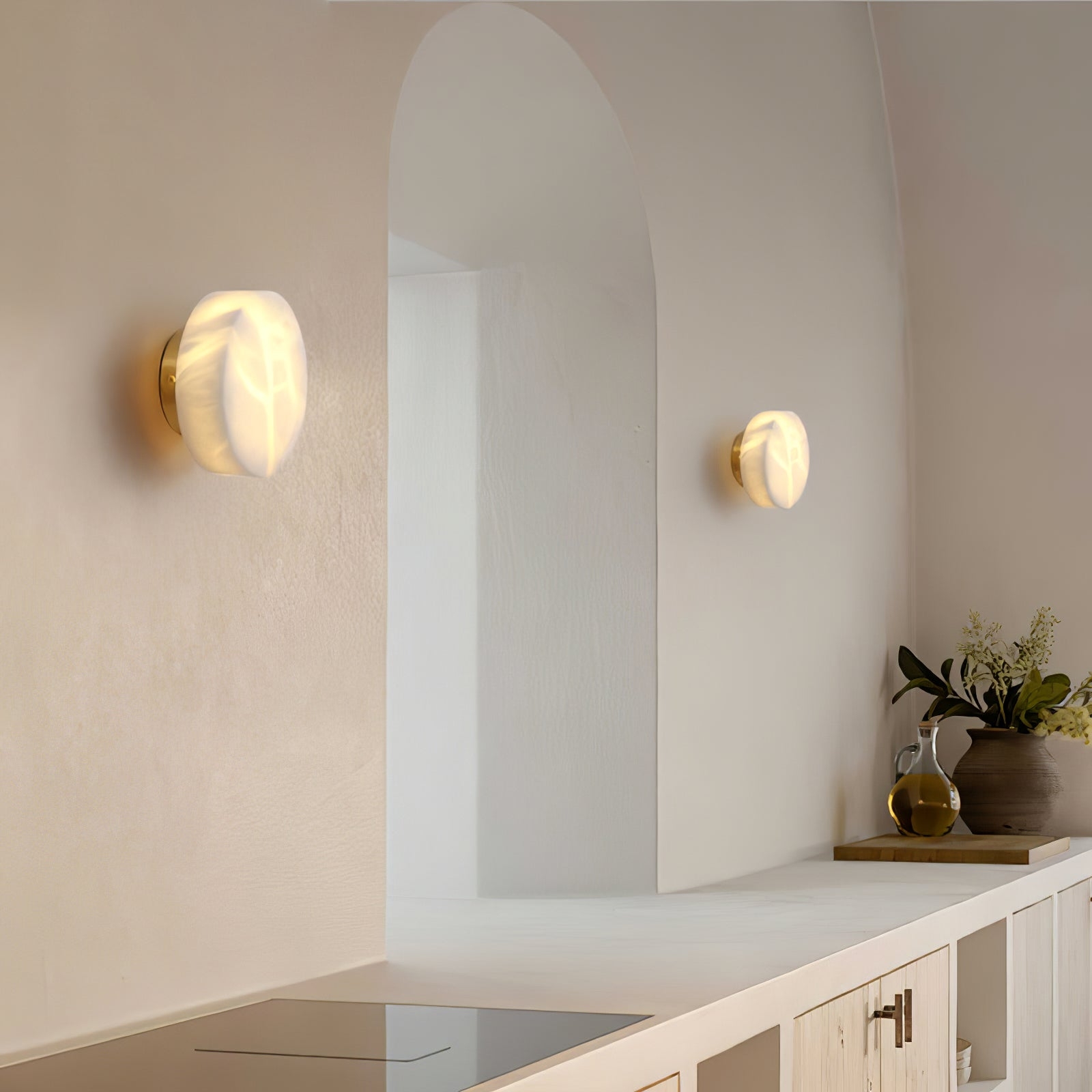Cylindrical Alabaster Wall Light T1623
