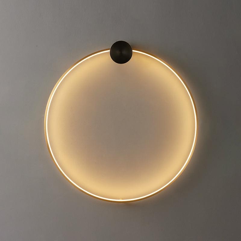 Minimalist Creative Simple Brass Round LED Wall Light M323