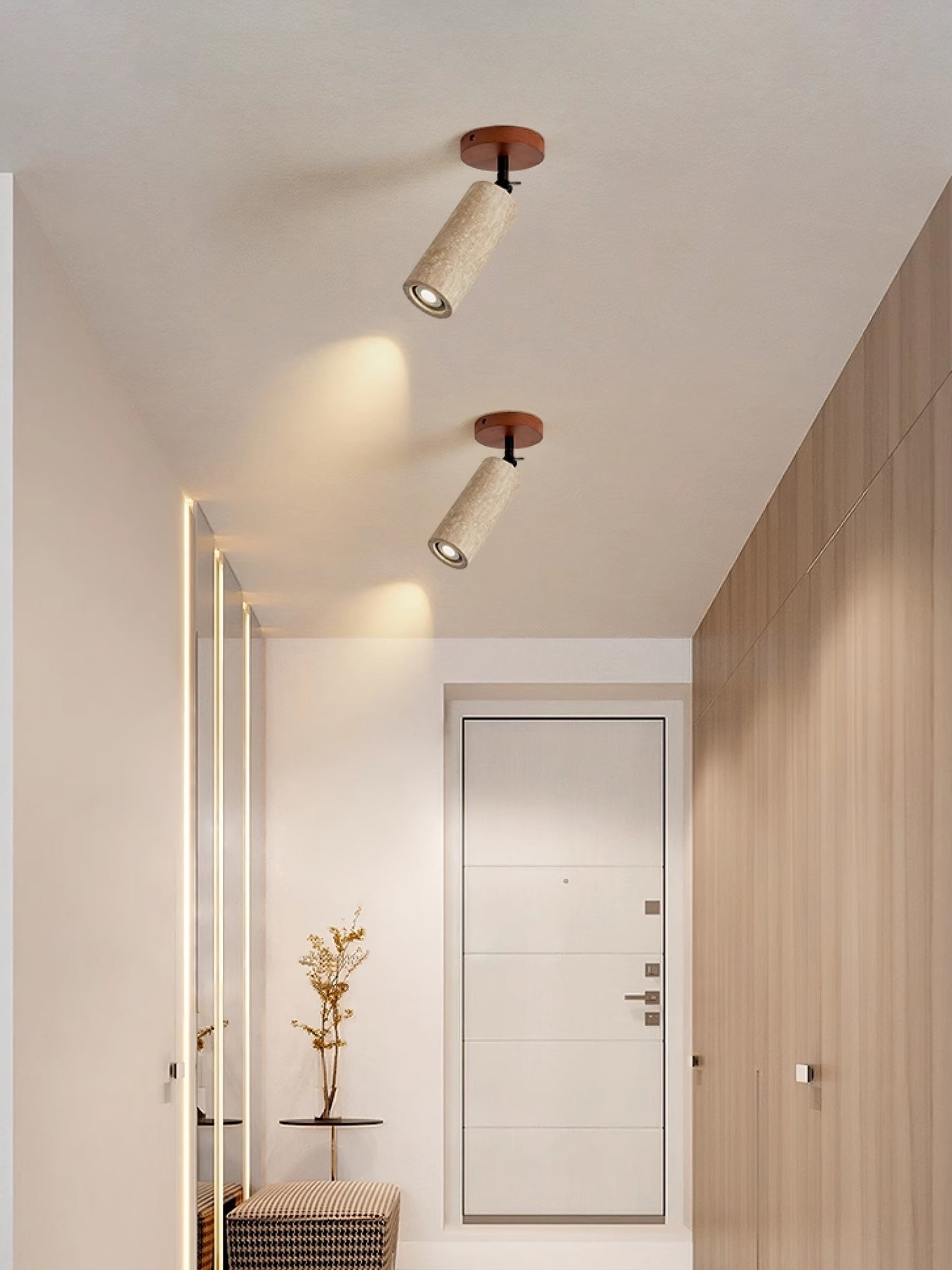 Wabi-Sabi Travertine Adjustable Wall Lamp M487