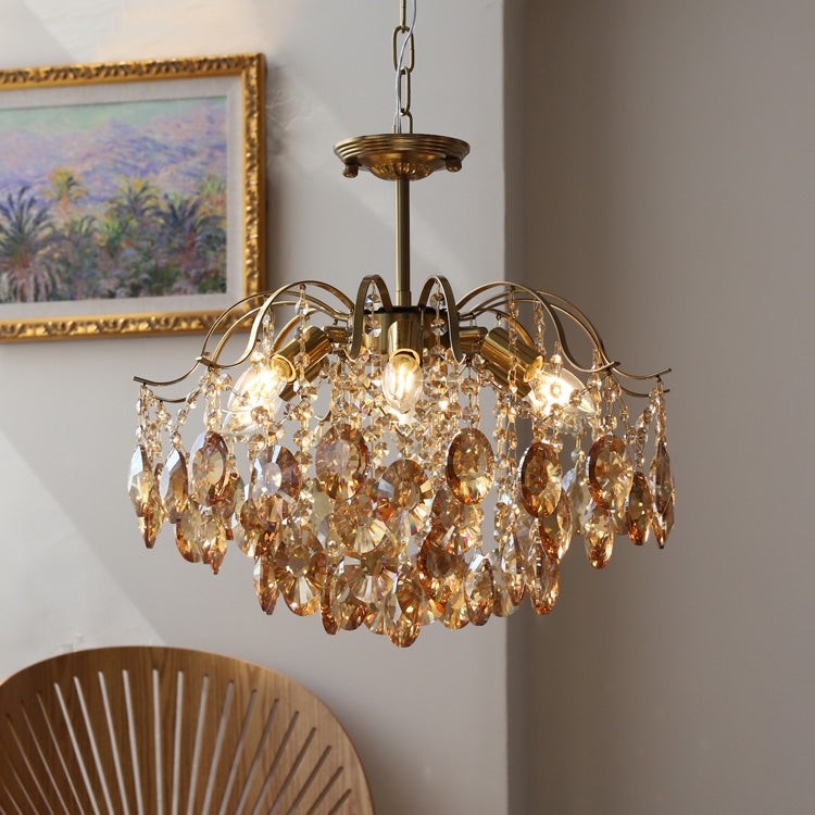 Vintage Sumptuous Teardrop Crystal Chandelier T258