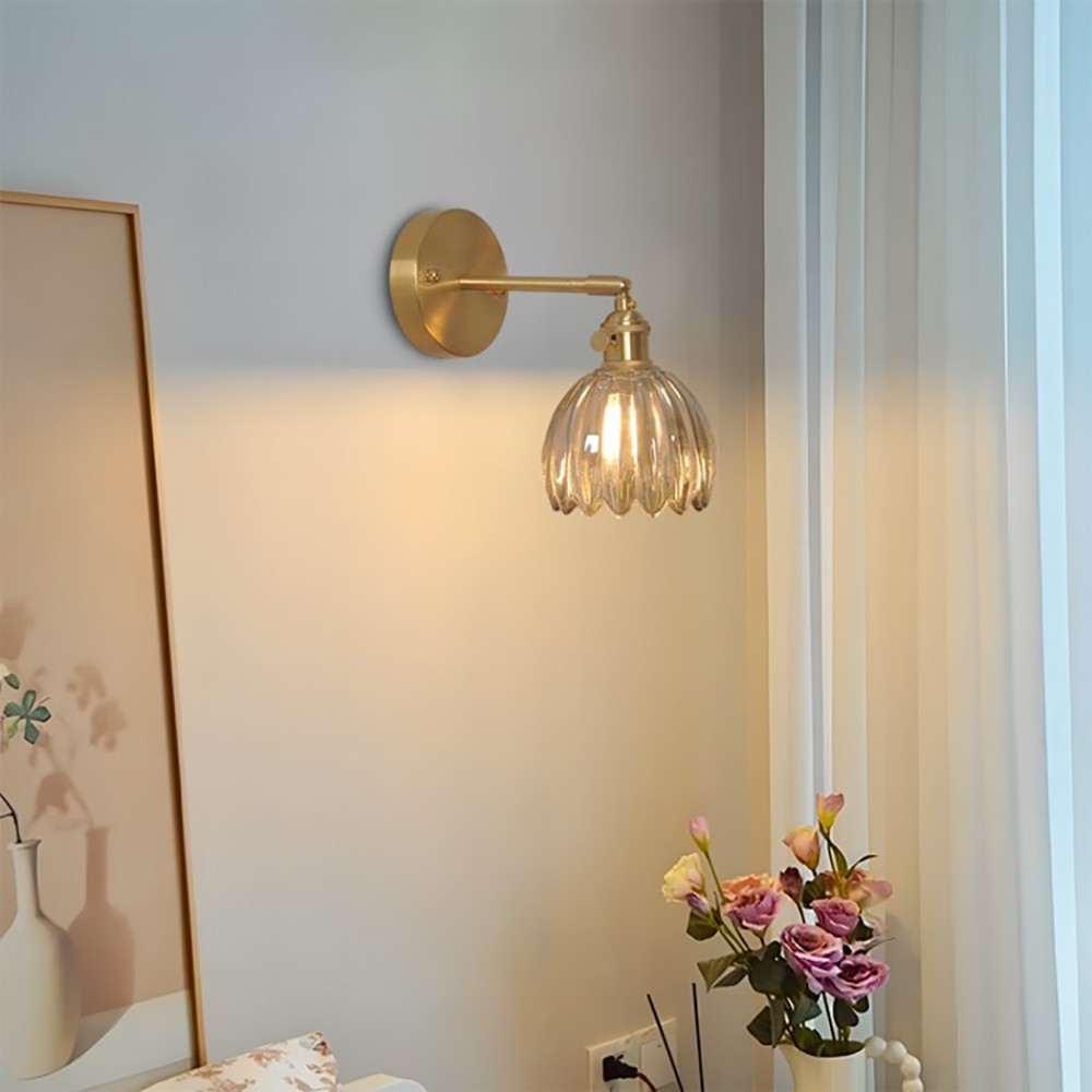 Retro Glass Flower Bud Tulip Wall Lamp S120
