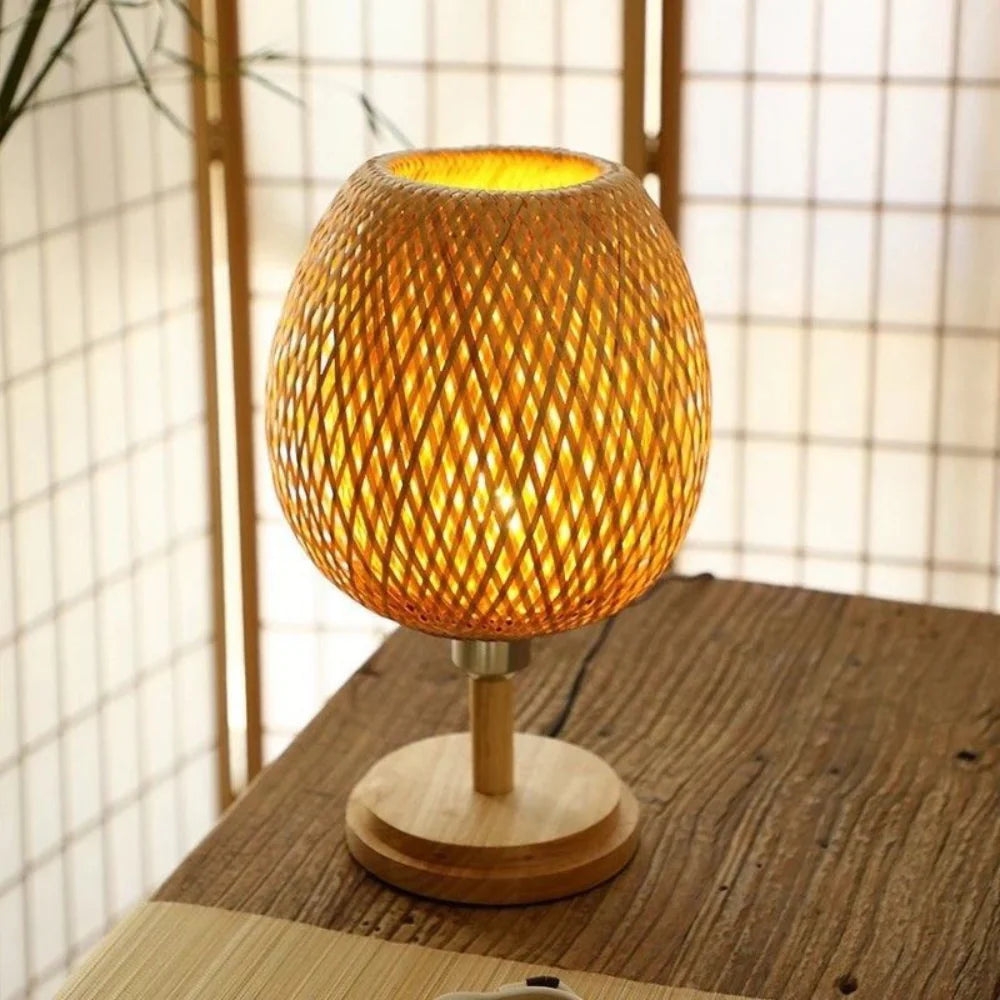 Handcrafted Sustainable Bamboo Table Lamp T2071
