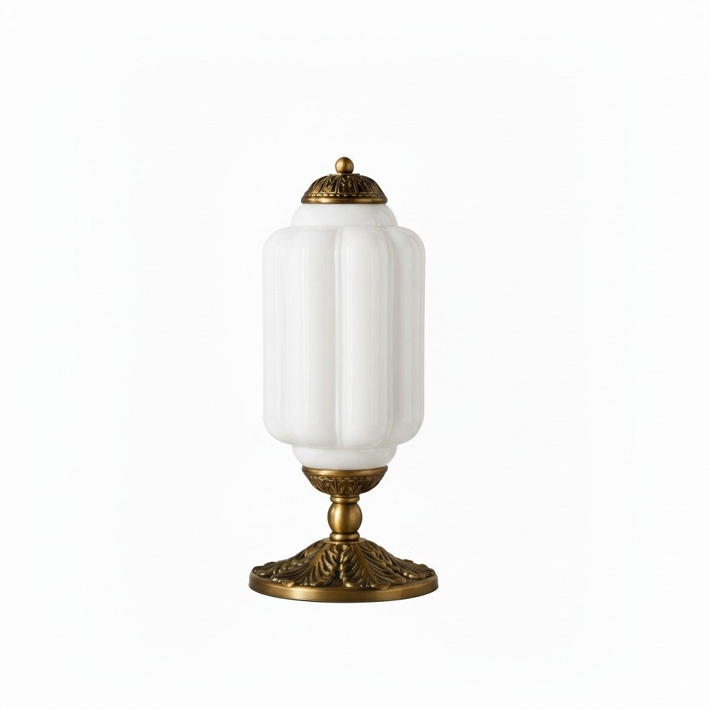 Eloise Grooved Glass Table Lamp - Retro Lighting for Bedroom T288