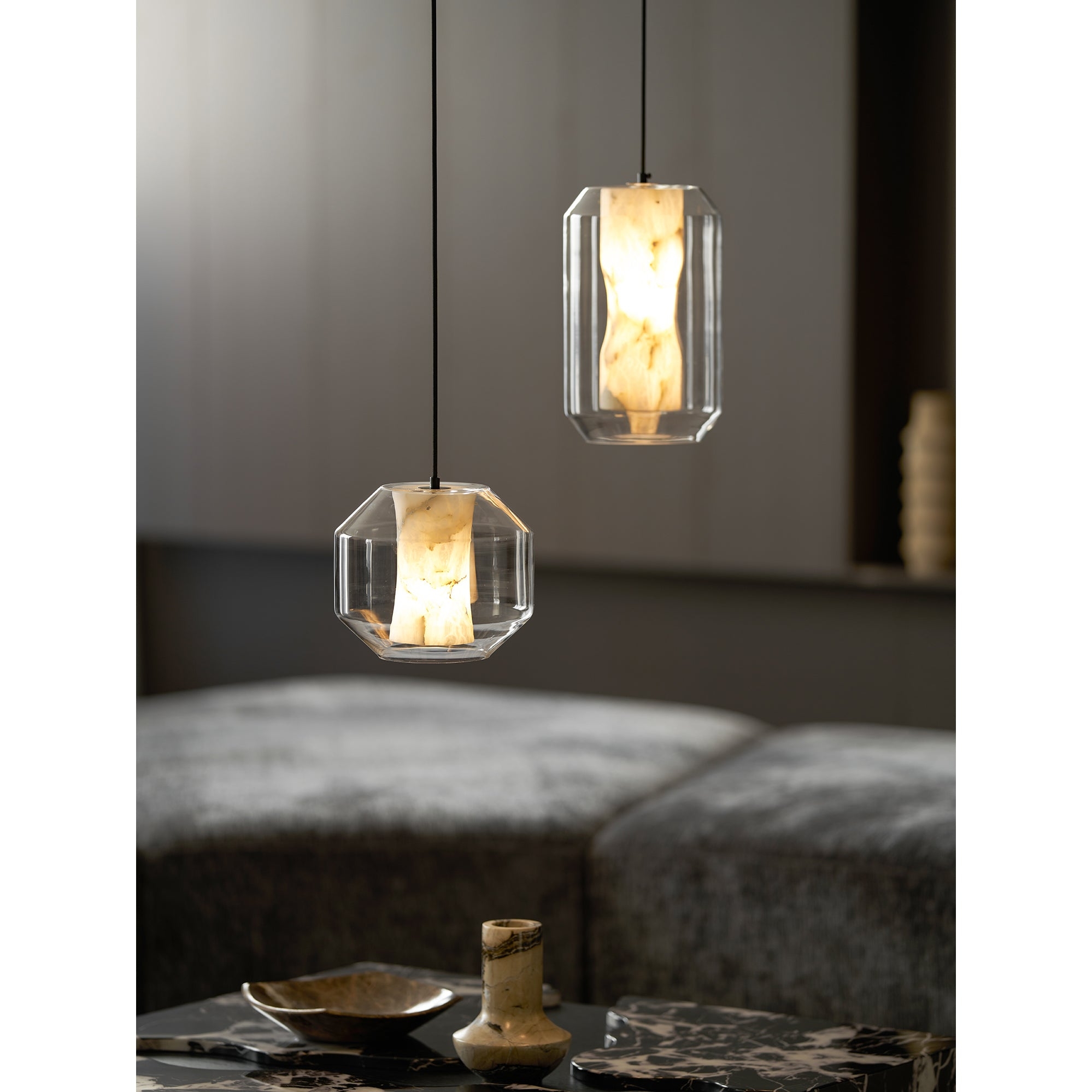 Glass Alabaster Pendant Lamp T1668