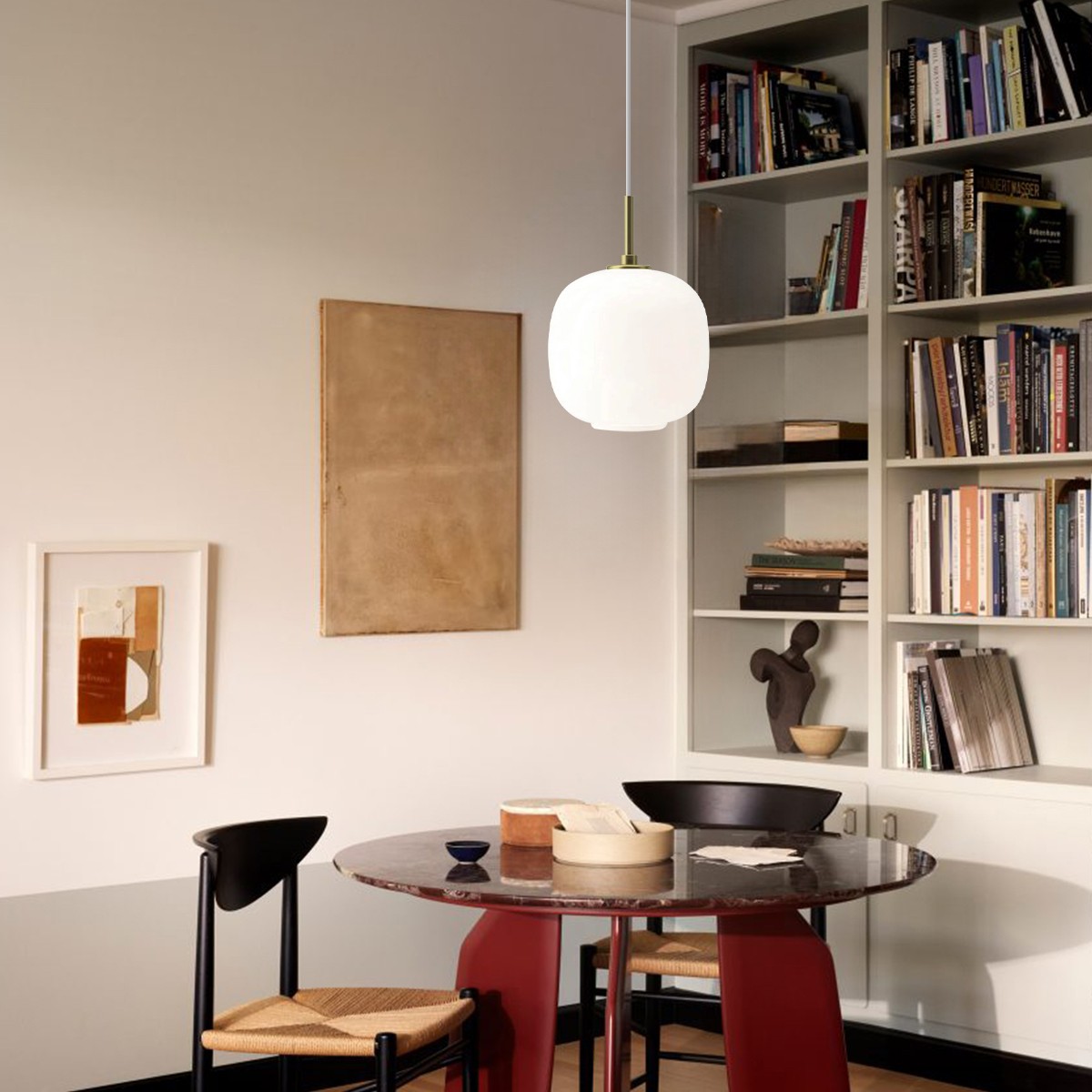 Classic Opal Glass Orb Pendant Lamp