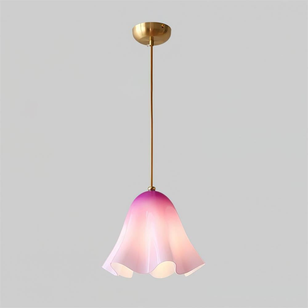 Bellina Wavy Edge Glass Pendant - French Style Light for Kitchen T279