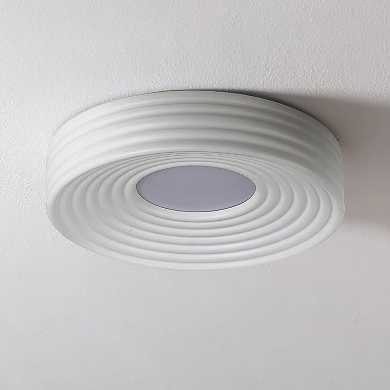 Cream Ribbed Three-color Changing Ceiling Light M290