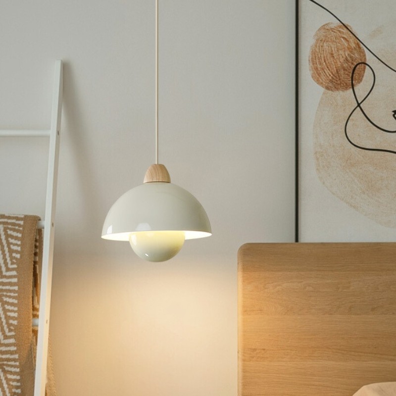 Macaron Flower Wooden & Metal Pendant Light S182