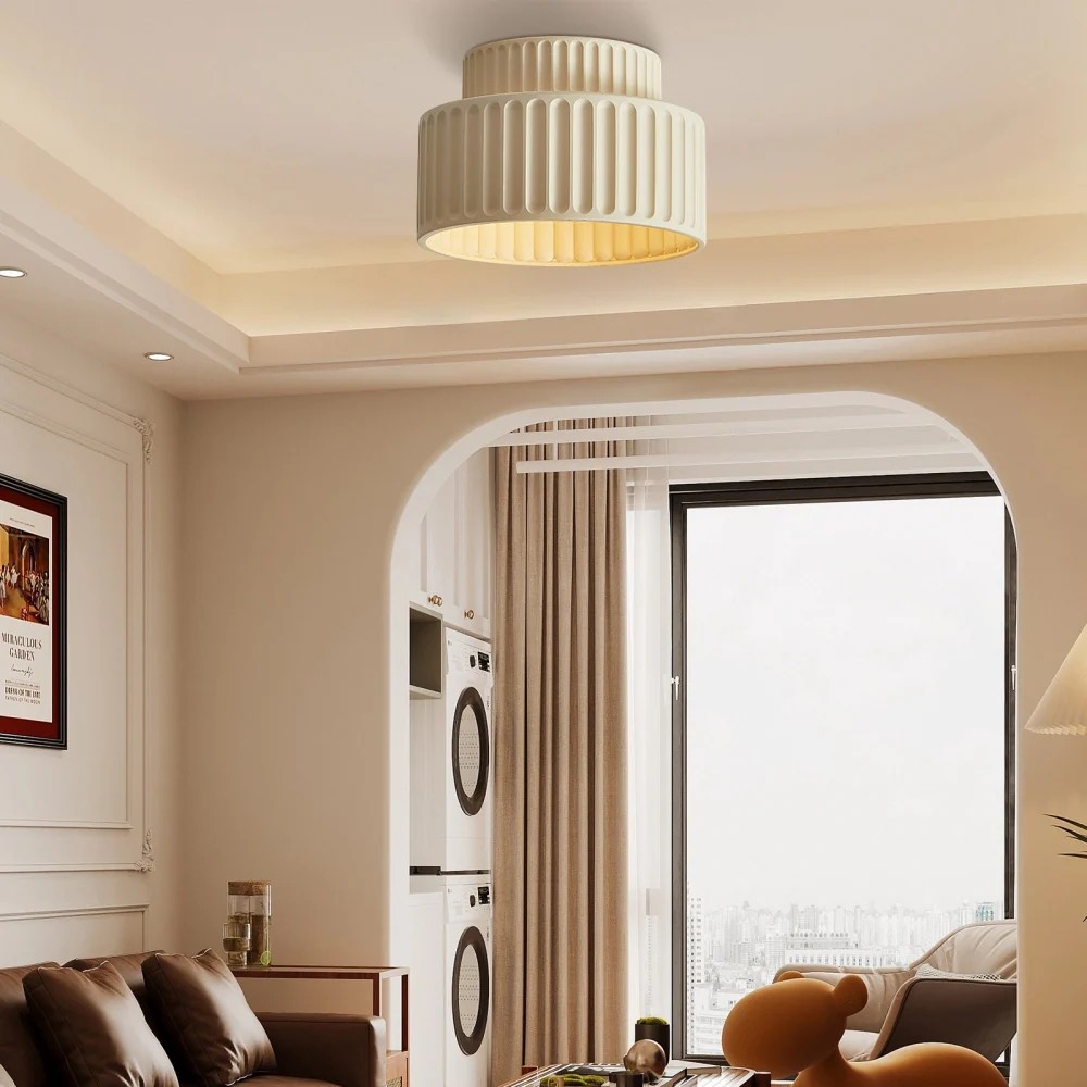 Modern Solid Color Recessed Resin Ceiling Lamp S177