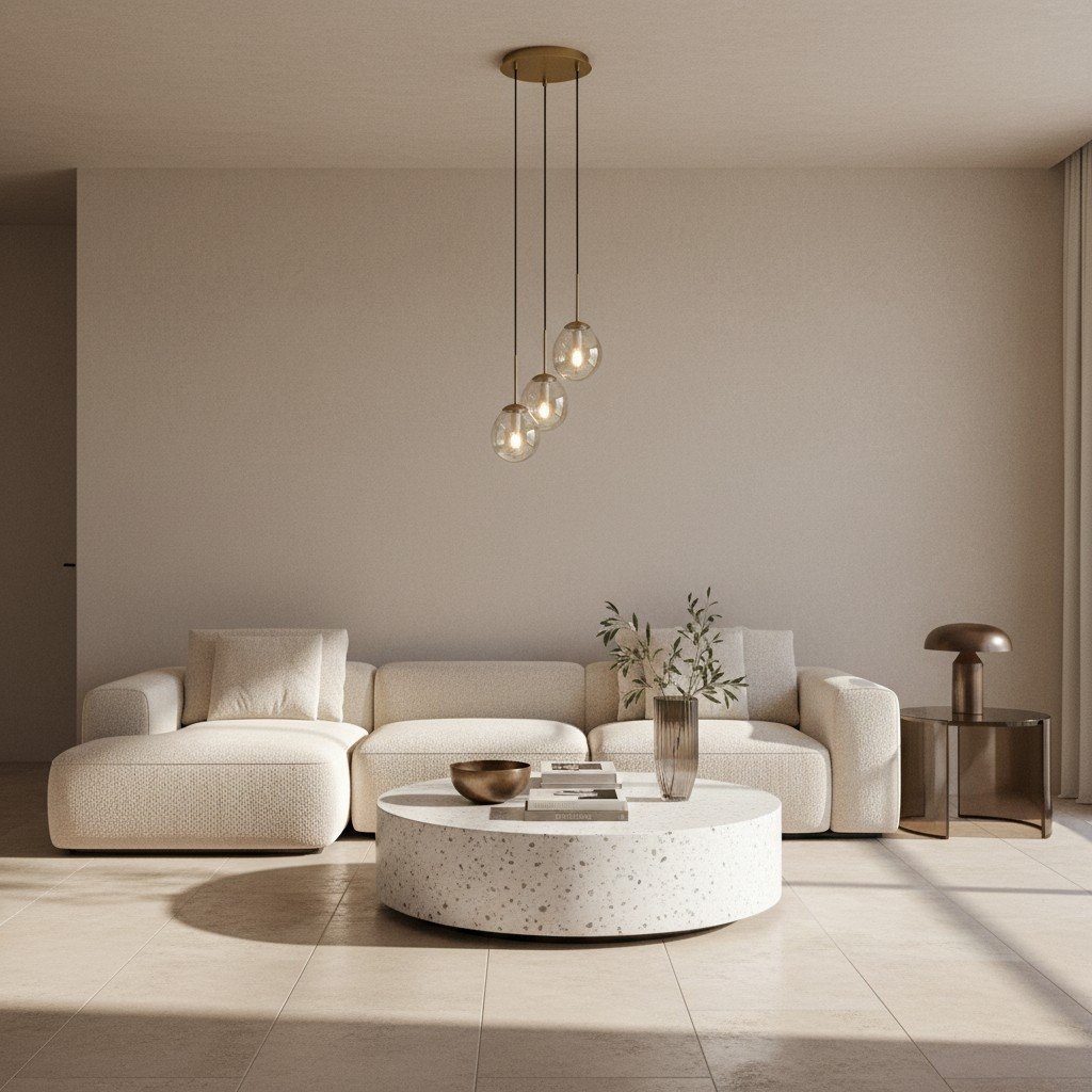 Glissora Hanging Light - Sculptural Cluster Design Tinted Glass and Metal for Entryway T797