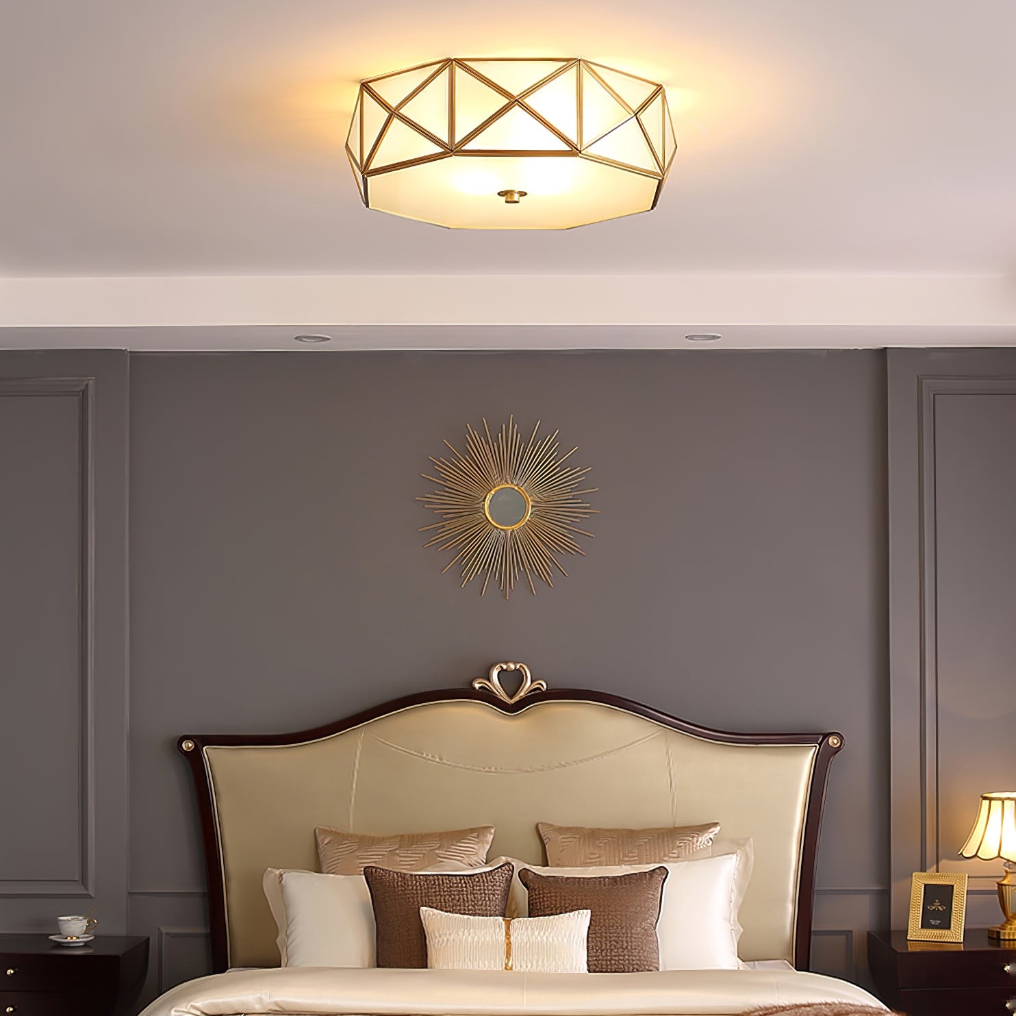 Geometric Shaped Flush Ceiling Light M452