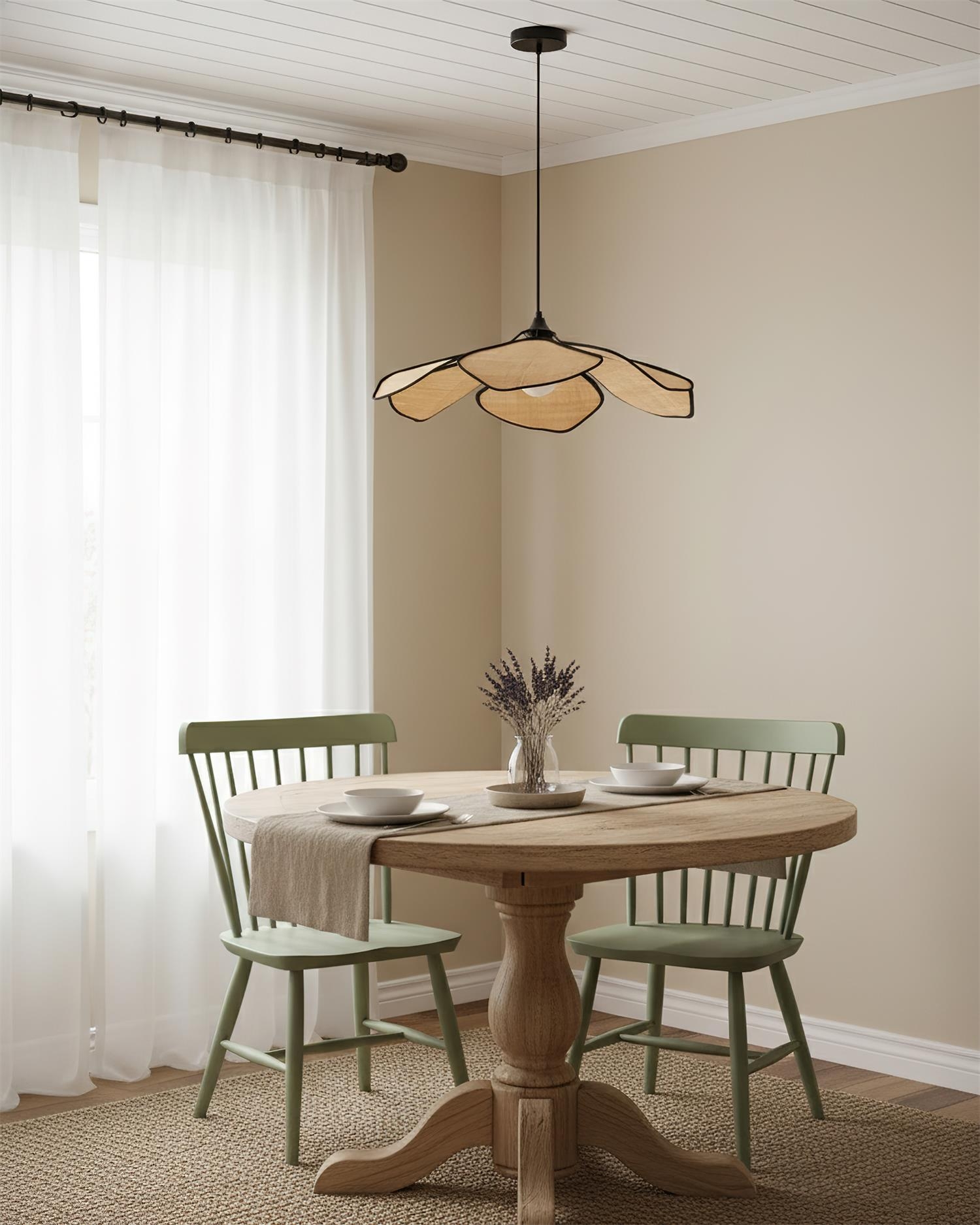 Raffia Petal Pendant Lamp T1475