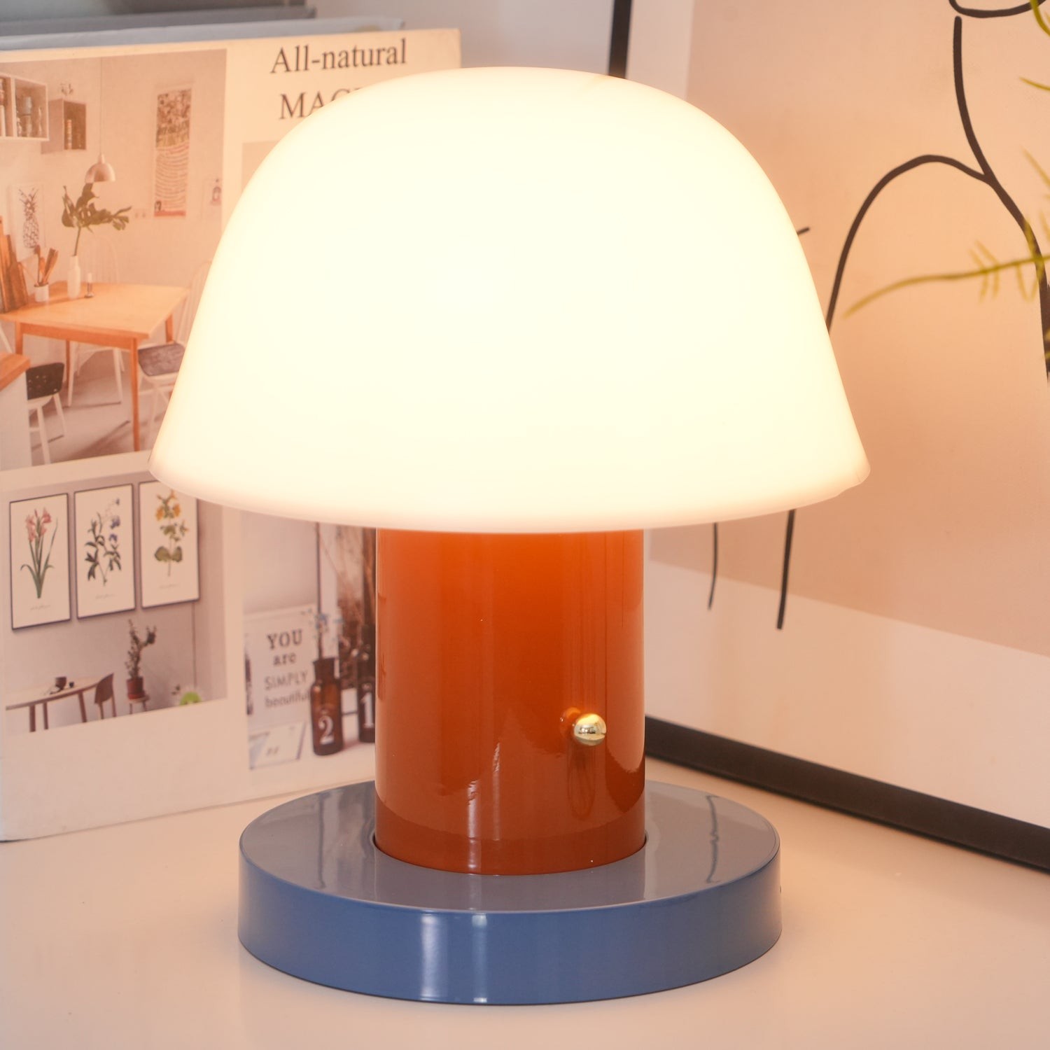 Minimalist Mushroom Cordless Table Lamp M528